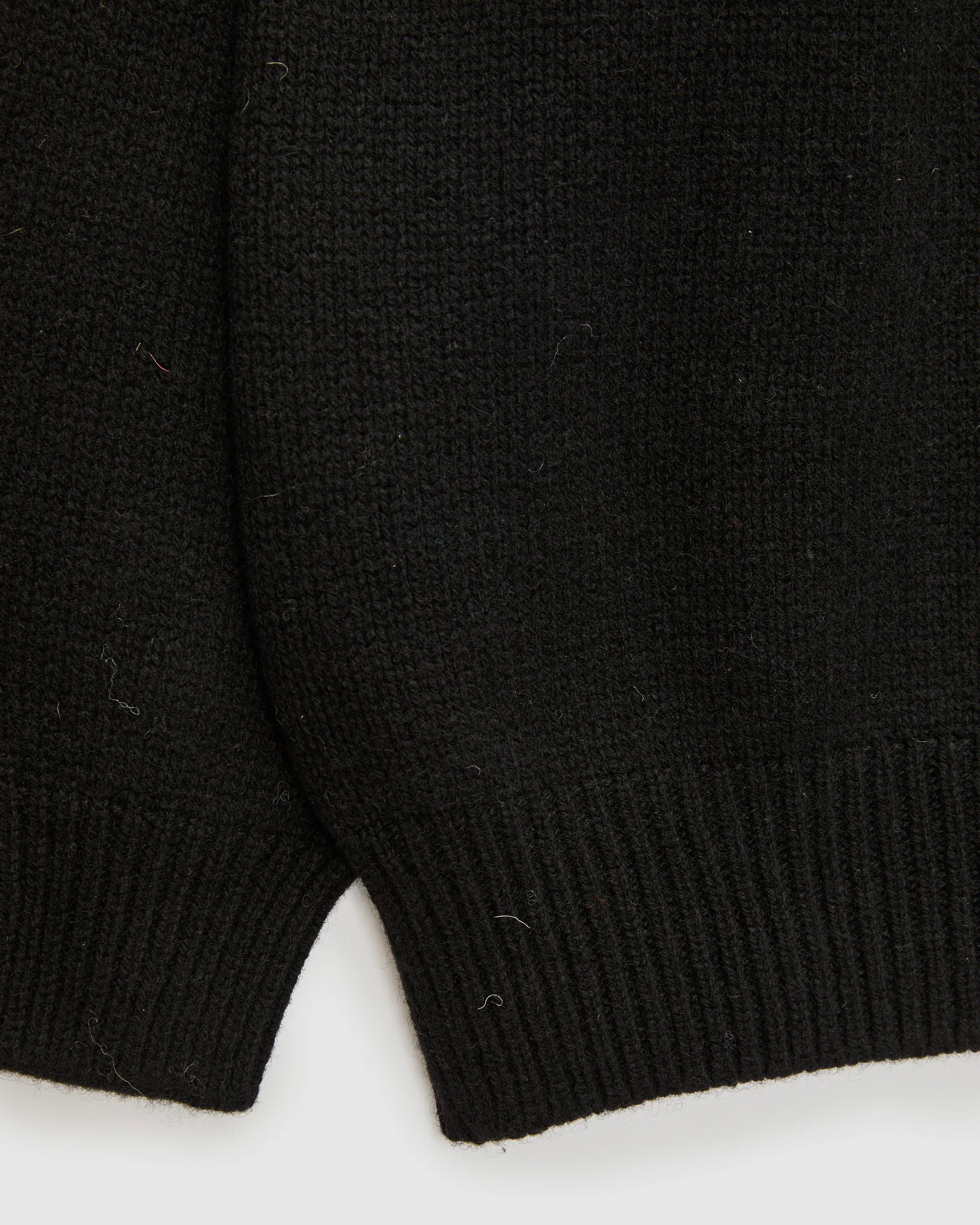 "Boxy Space Knit" Wool Sweater in Black - Image 6