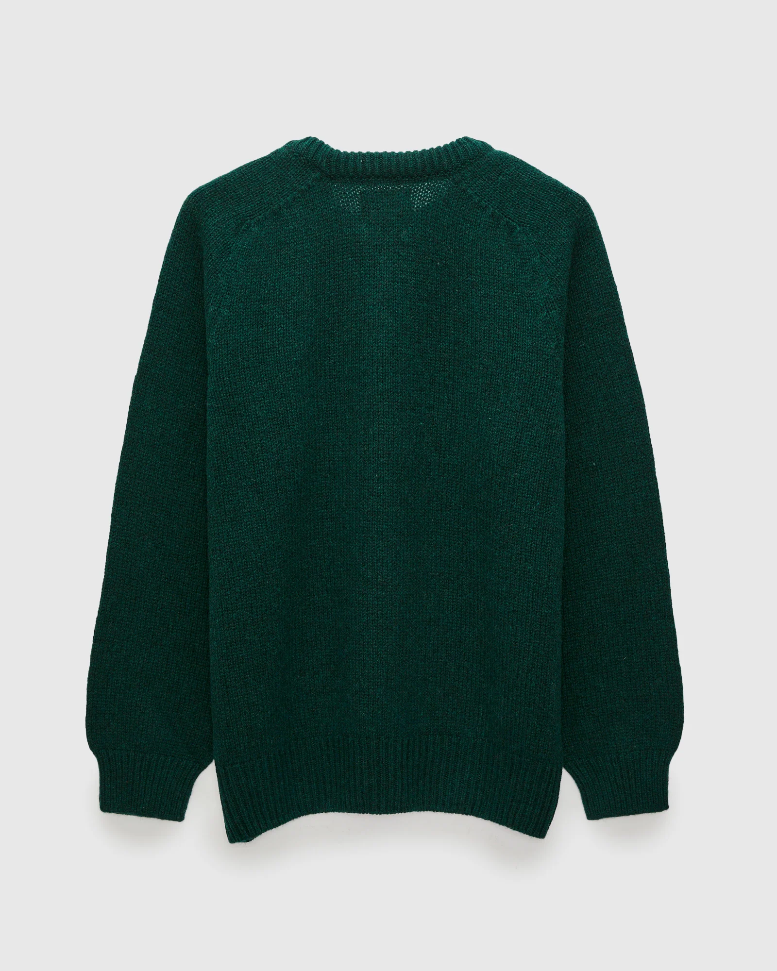"Boxy Space Knit" Wool Sweater in Bottle - Image 3