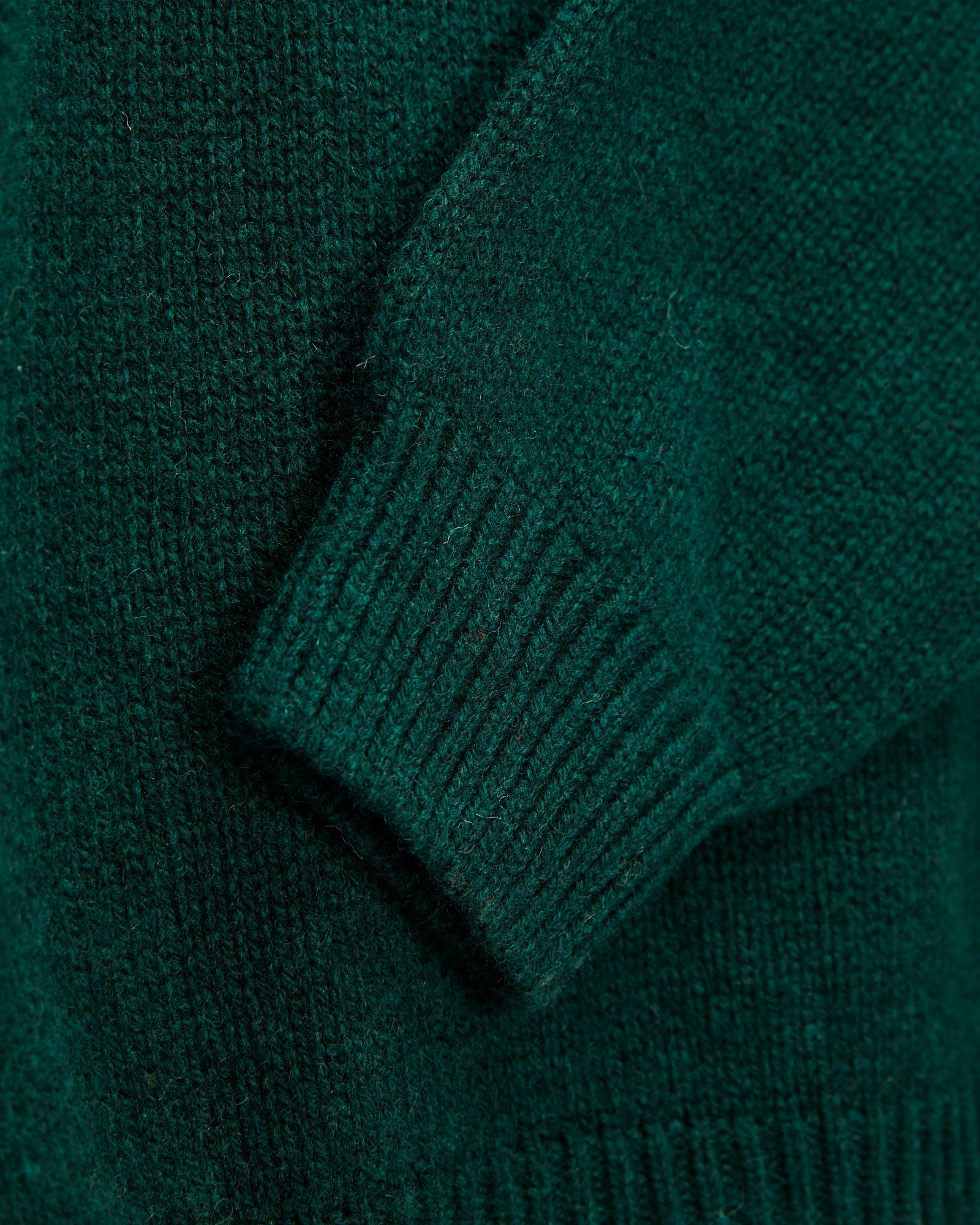 "Boxy Space Knit" Wool Sweater in Bottle - Image 5