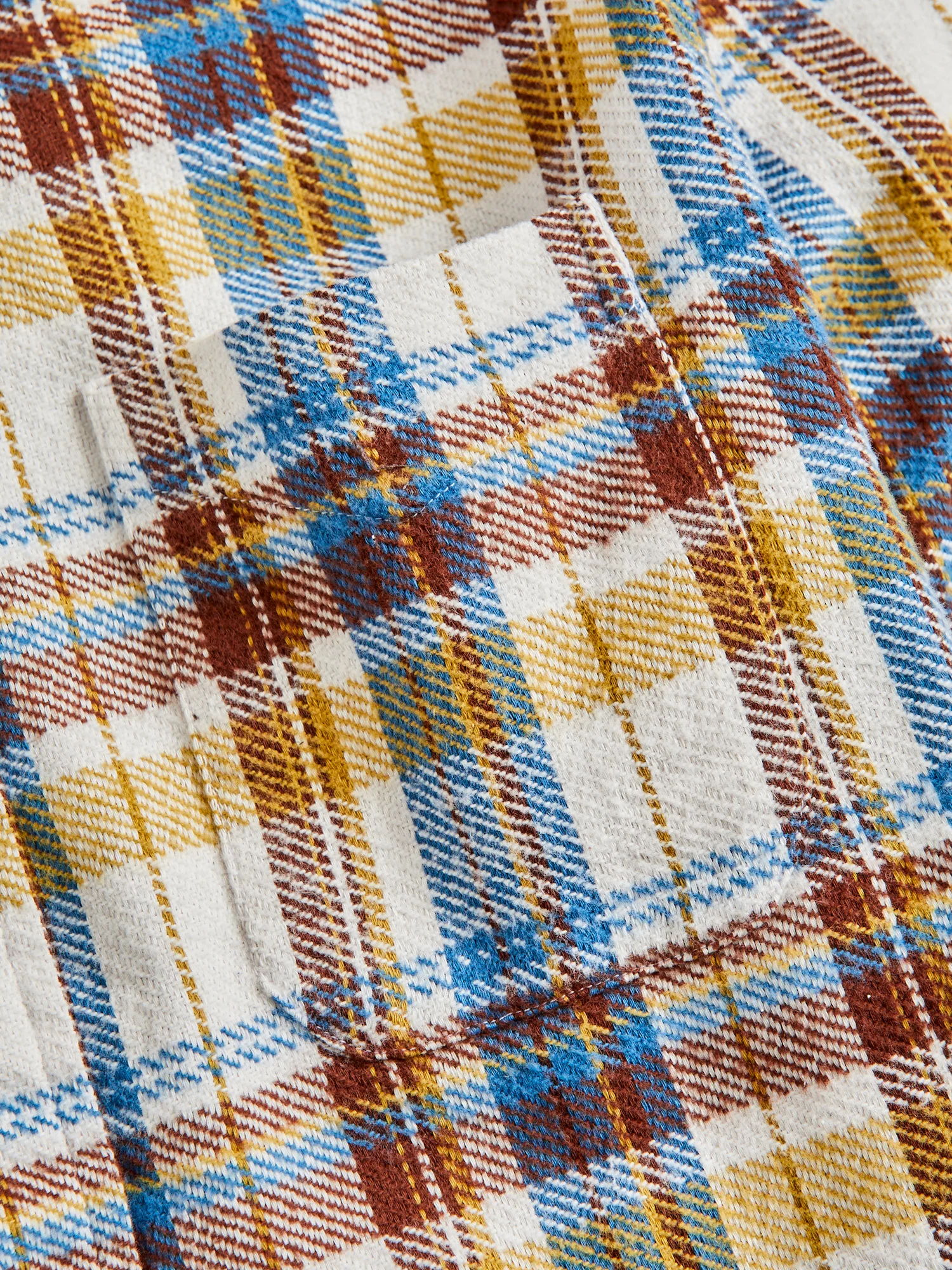 Brushed Triple-Yarn Flannel in White - Image 4