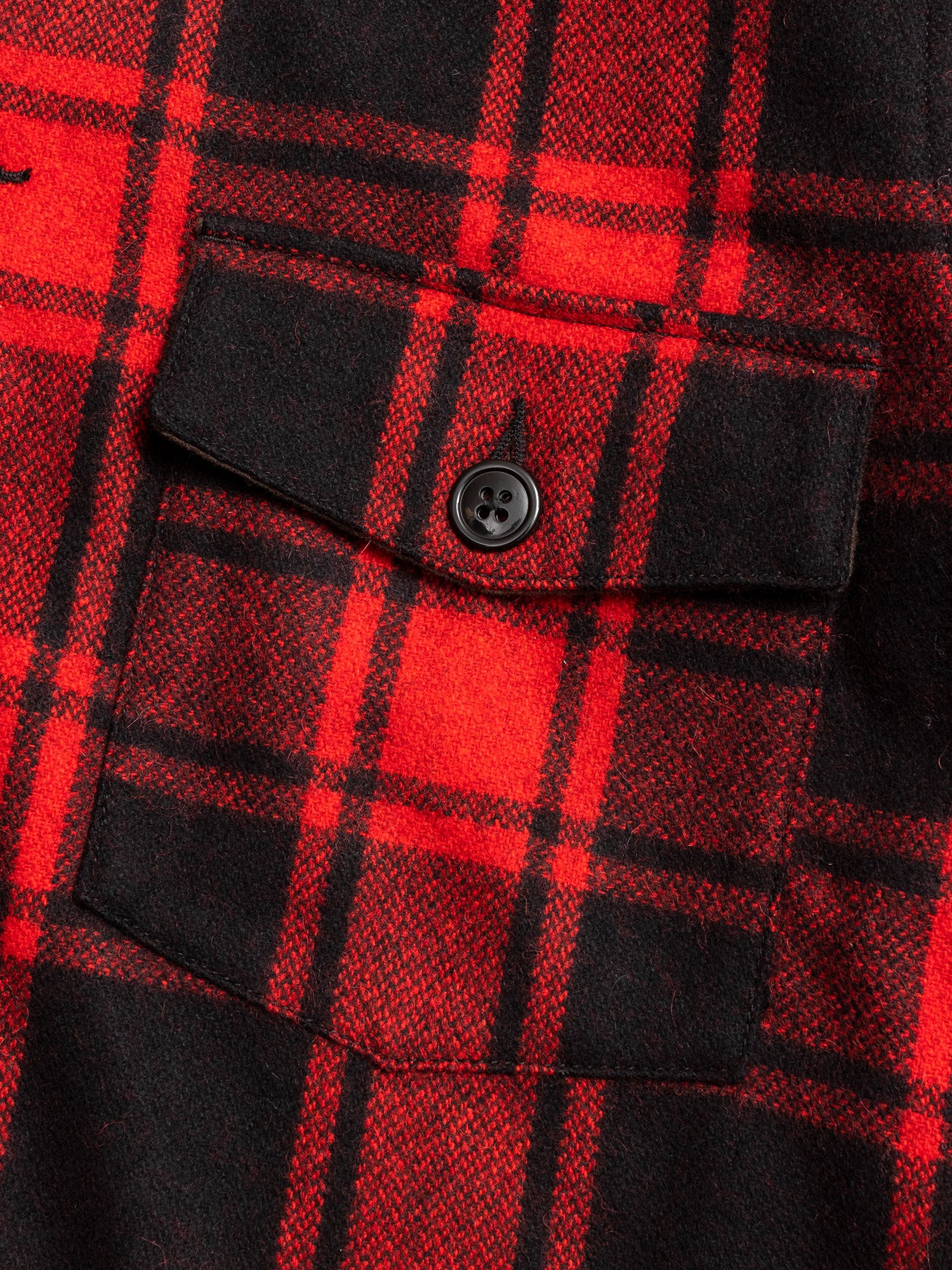 Buffalo Check CPO Shirt in Red - Image 3