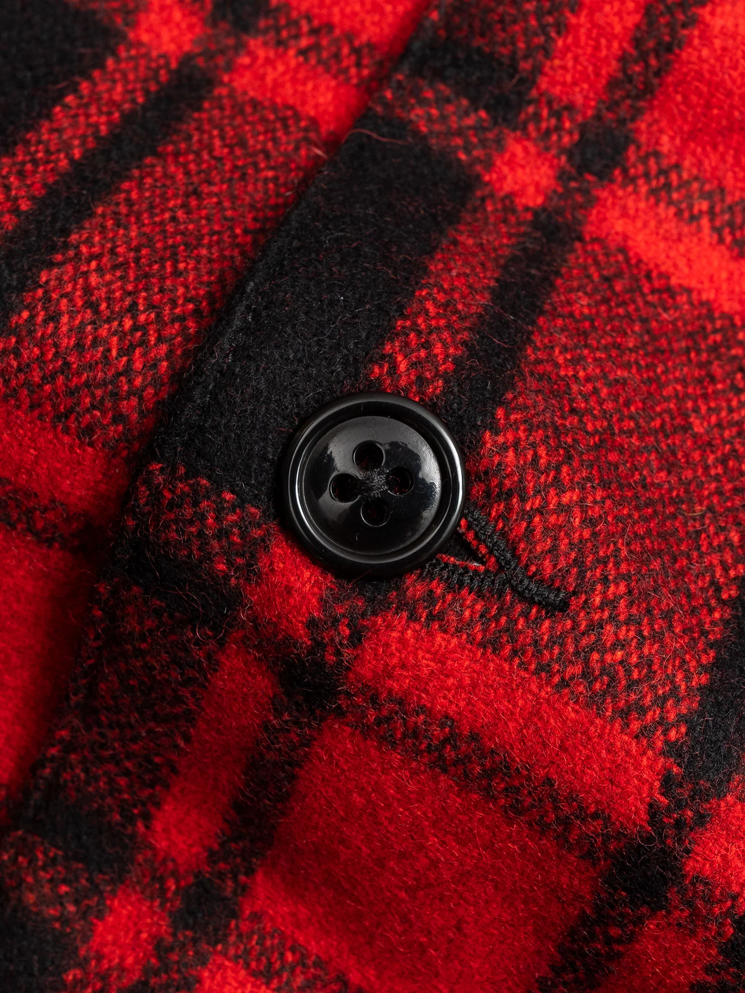 Buffalo Check CPO Shirt in Red - Image 4