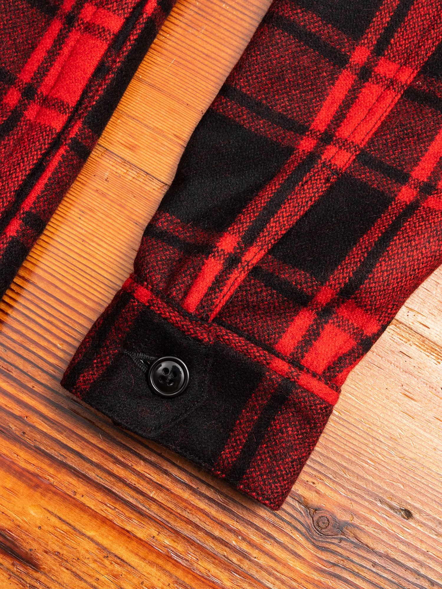 Buffalo Check CPO Shirt in Red - Image 5