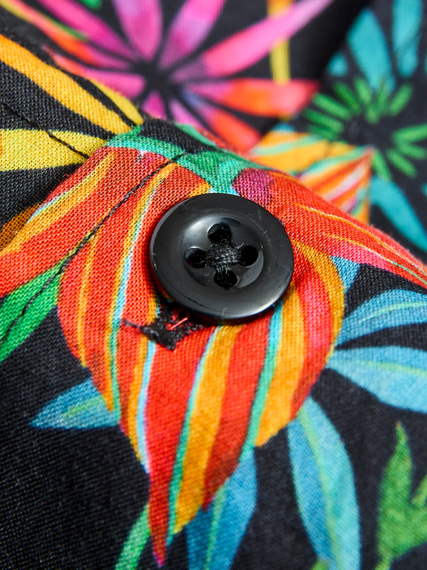 Camp Shirt in Black Floral Lawn - Image 7