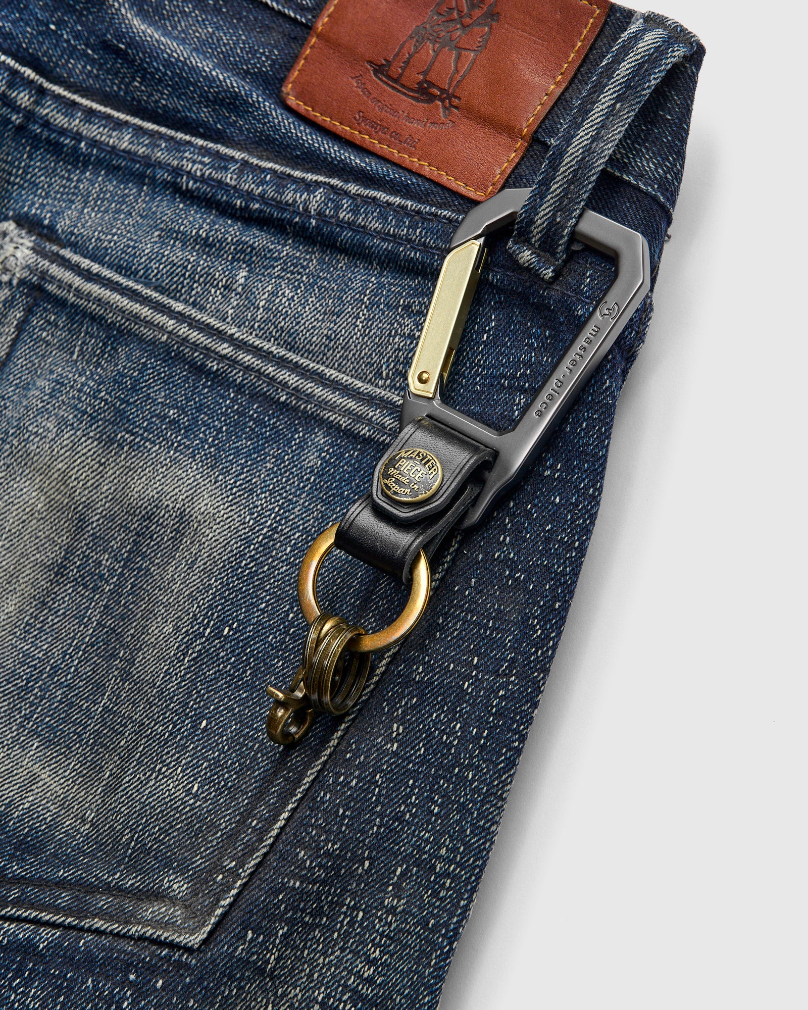 Carabiner Keychain in Black - Image 2