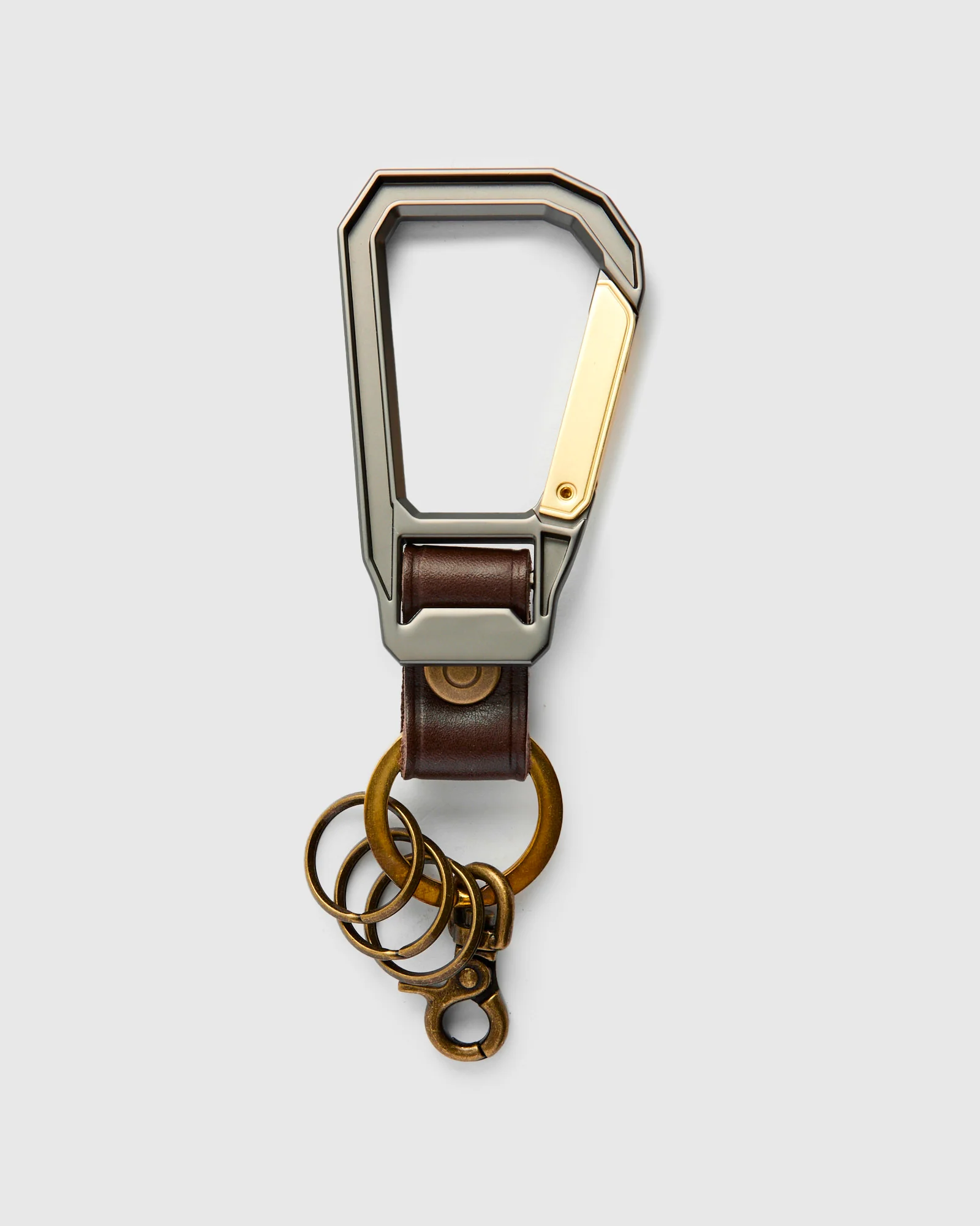 Carabiner Keychain in Chocolate - Image 4