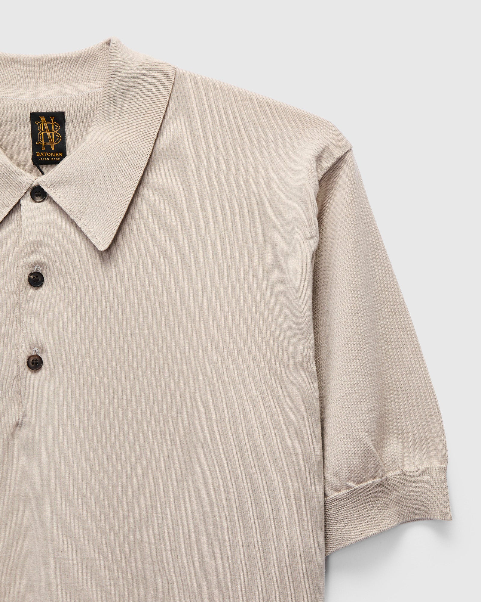 Caribbean Sea Island SS Polo in Greige - Image 5