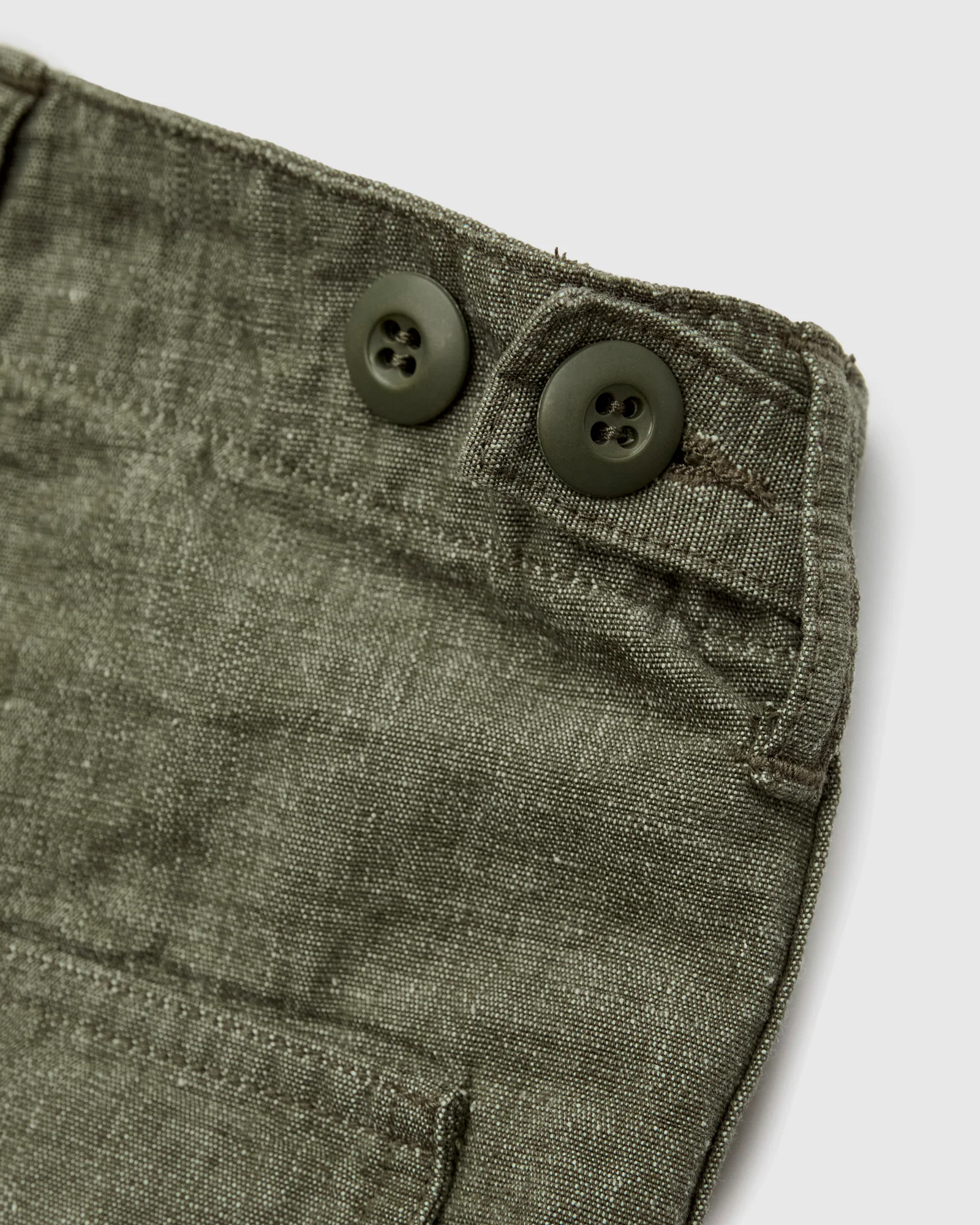 Chambray Straight Fatigue Pants in Dusty Olive - Image 9
