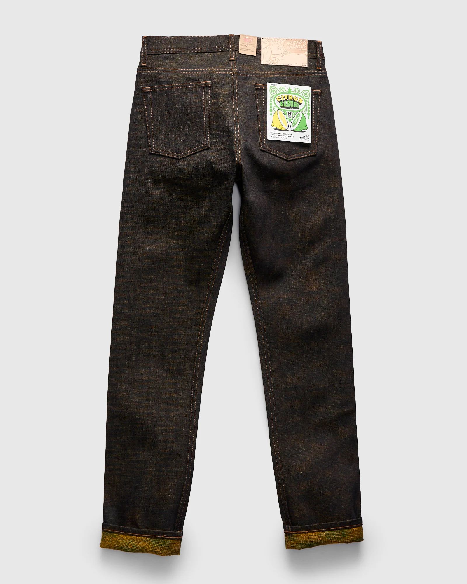 "Citrus Kasuri" 14oz Selvedge Denim - Weird Guy Fit - Image 3