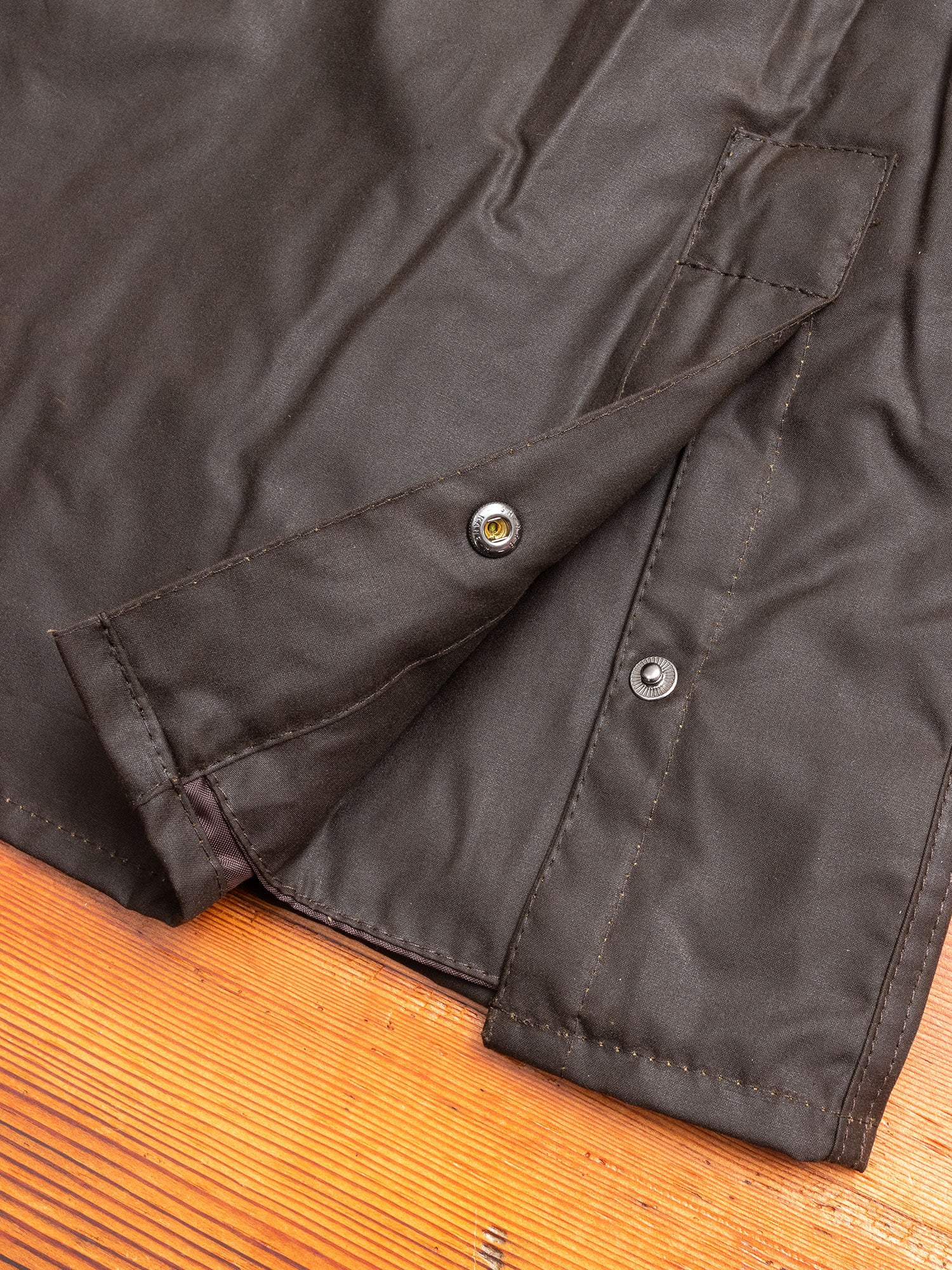 "Classic Bedale" Wax Jacket in Olive - Image 15