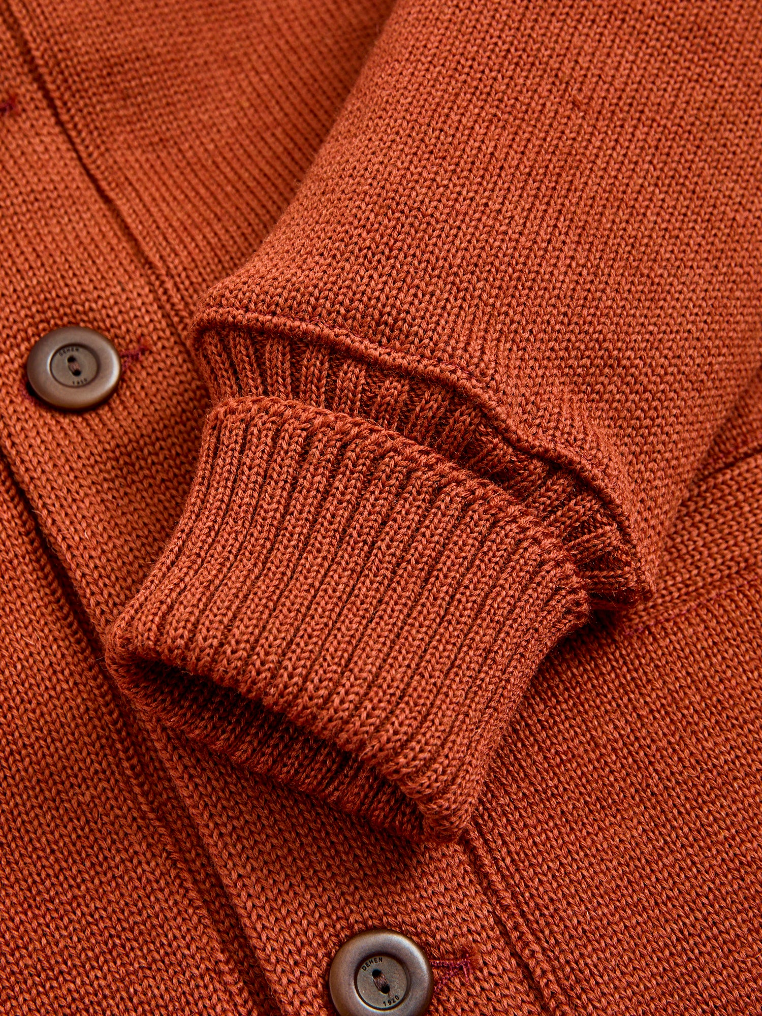 Classic Cardigan in Burnt Orange - Image 6