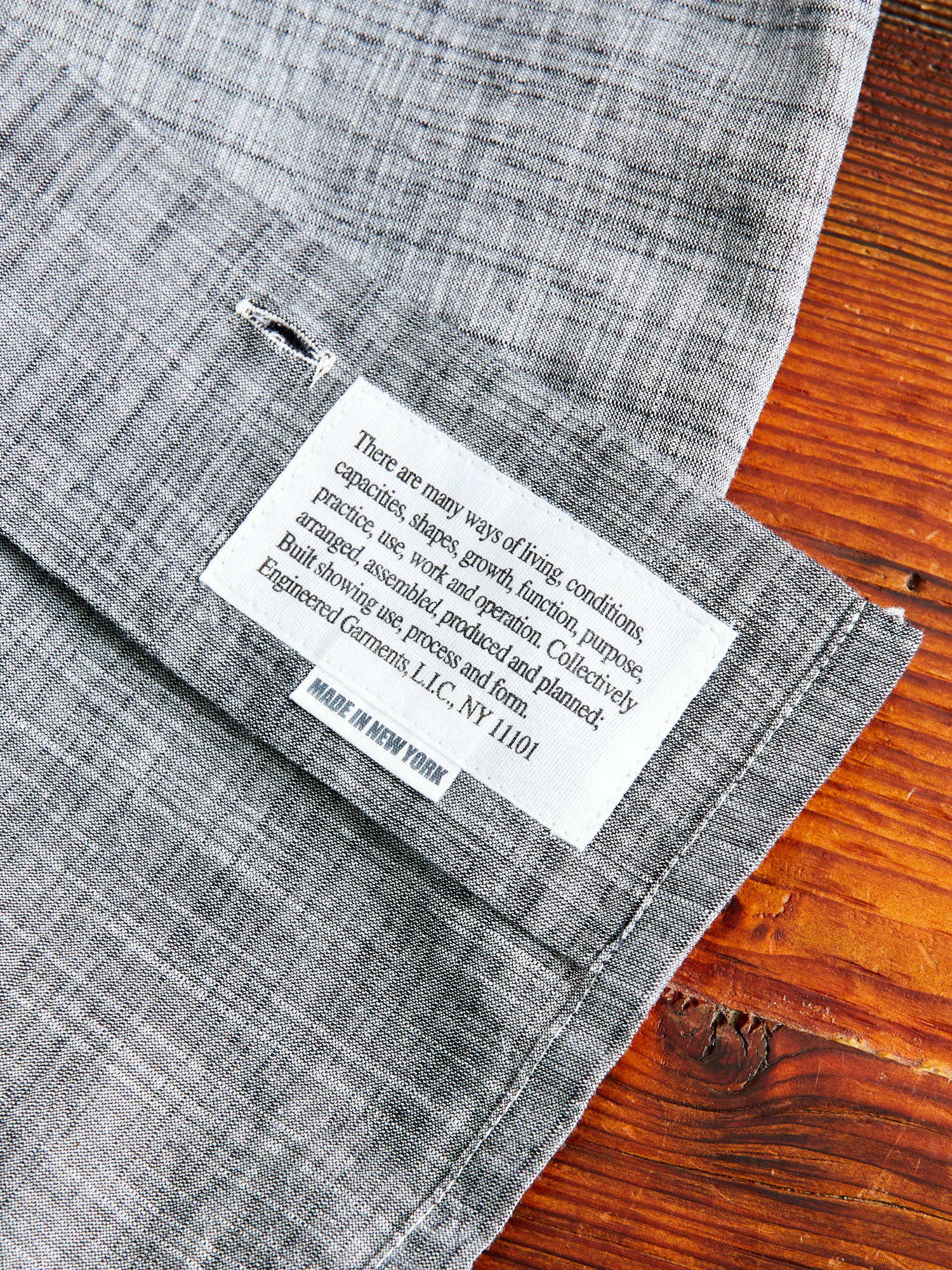 Classic Shirt in Black Cotton Slub - Image 9