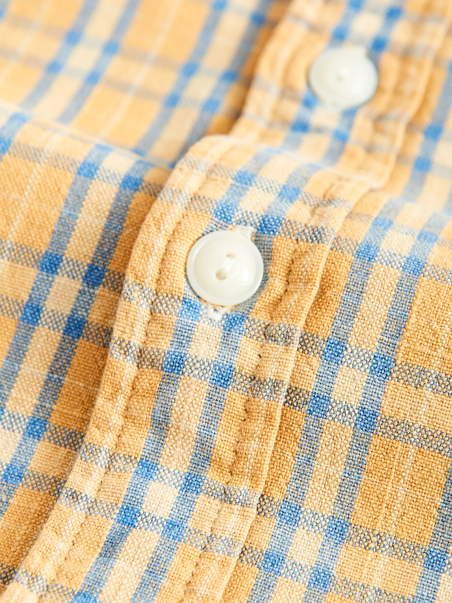 Cody Work Shirt in Tan/Indigo - Image 5