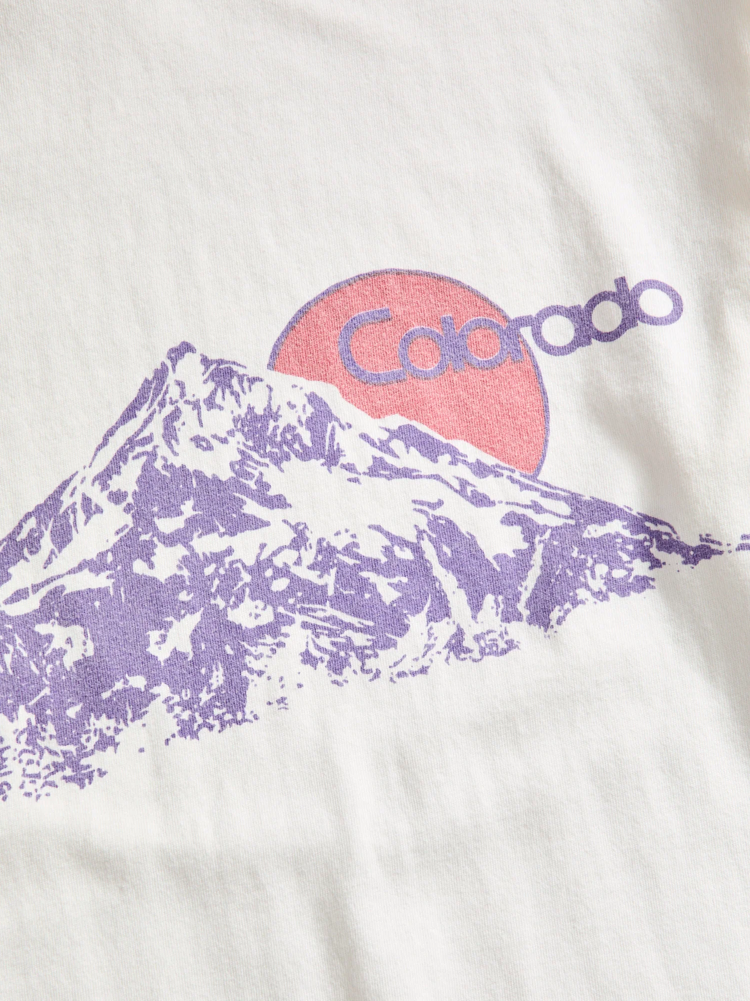 "Colorado" Special Finish T-Shirt in Off White - Image 4