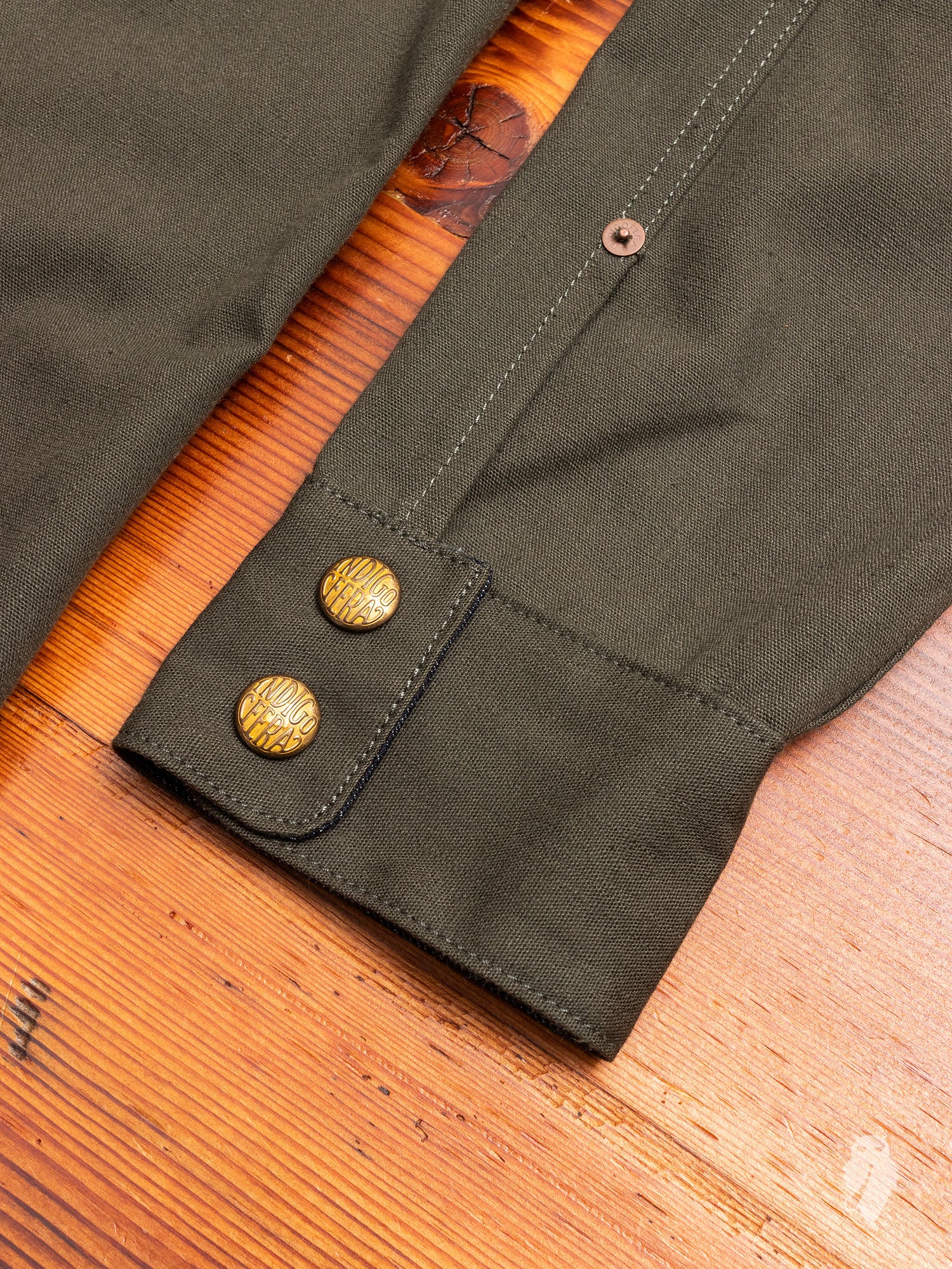 Copeland Canvas Shirt in Dark Green - Image 6
