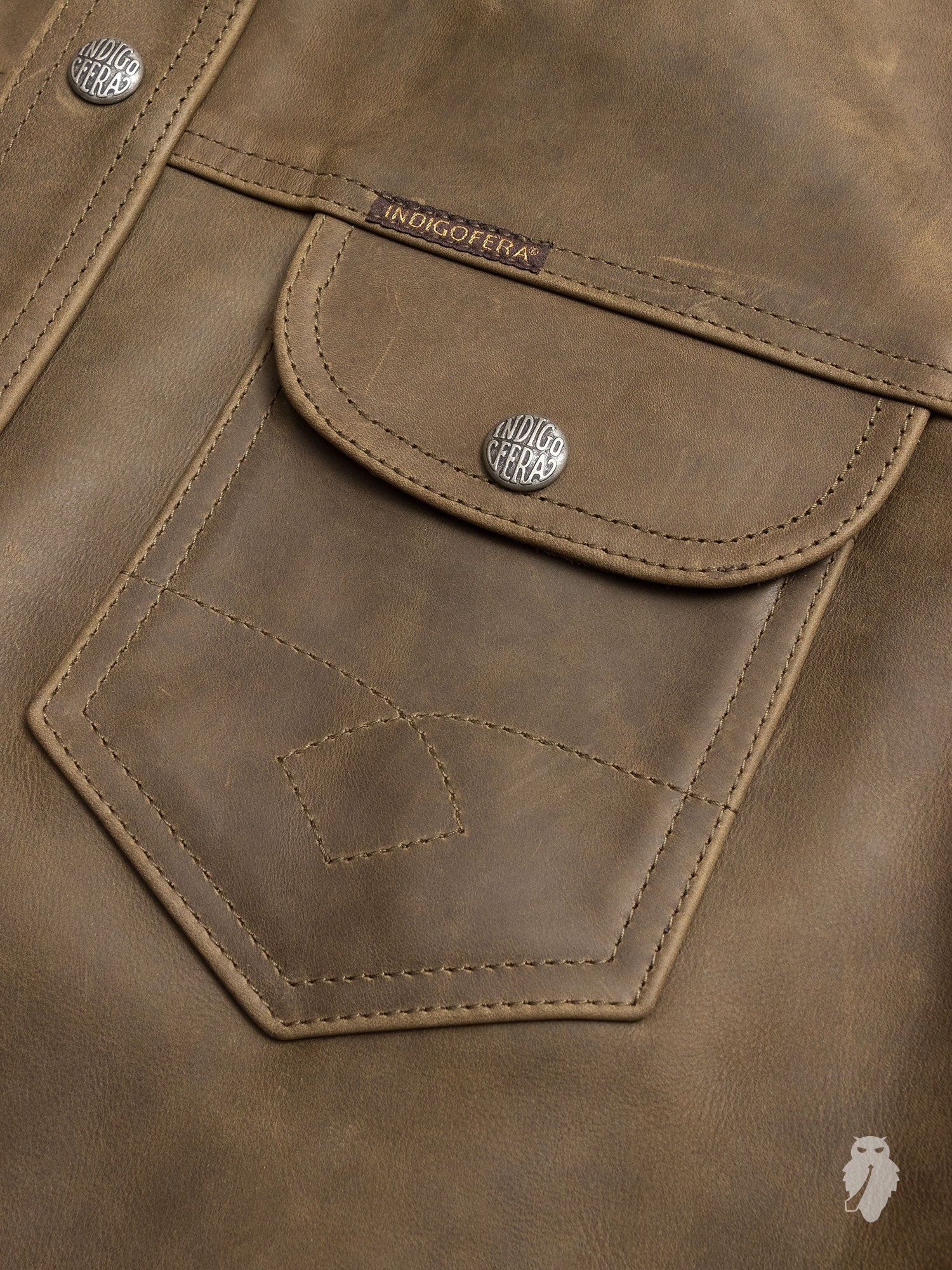 Copeland Leather Jacket in Green - Image 4