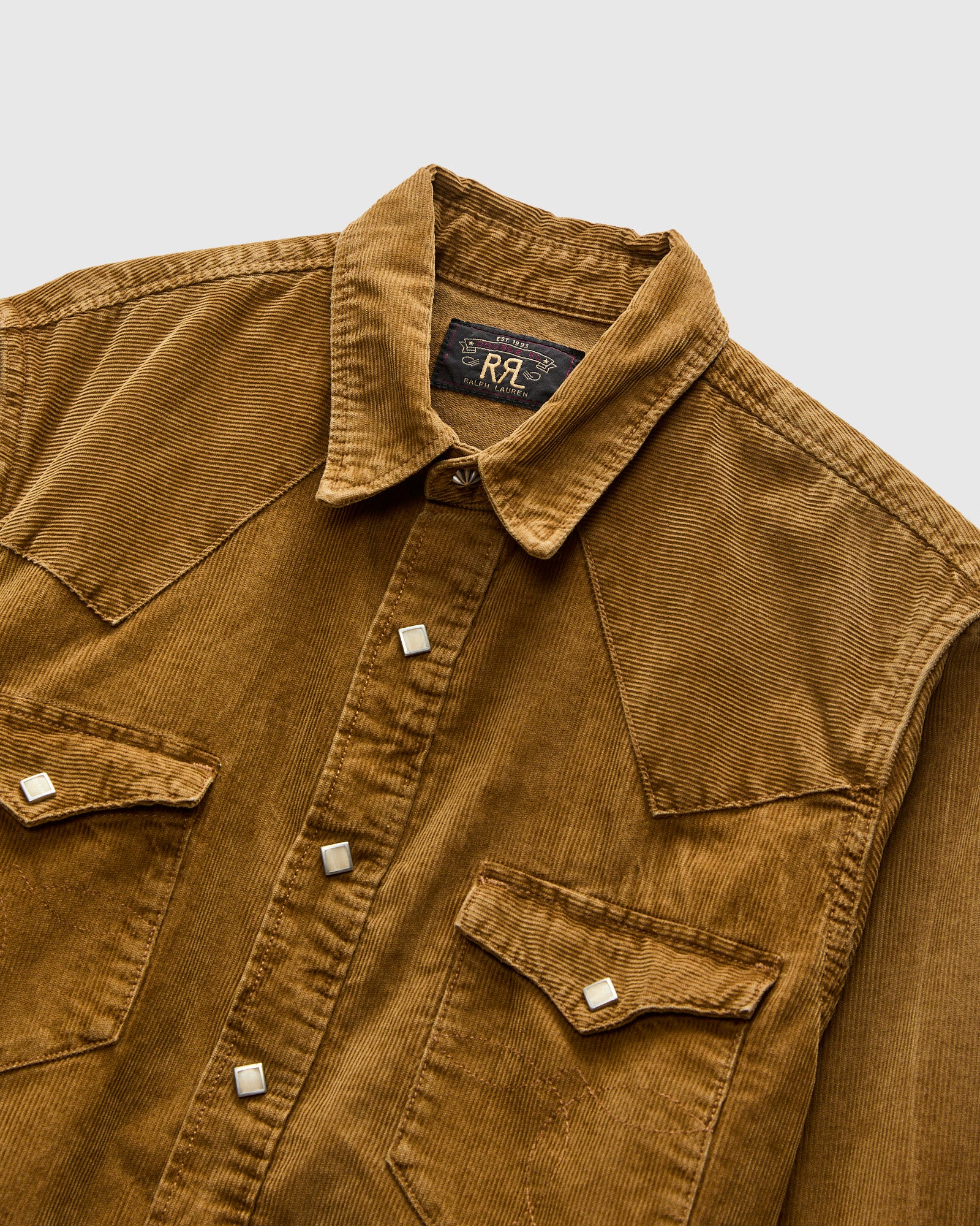Buffalo Western Corduroy Workshirt in Faded Tan - Image 4