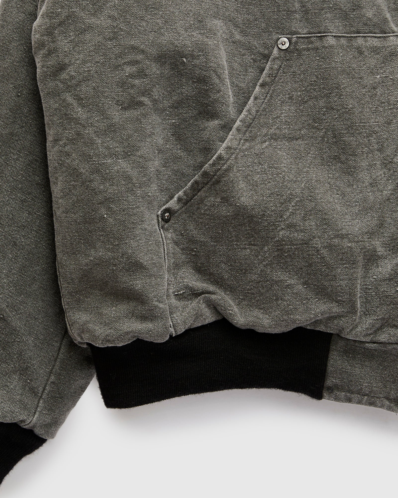 Cotton Hemp Hoody Jacket in Sumi - Image 7