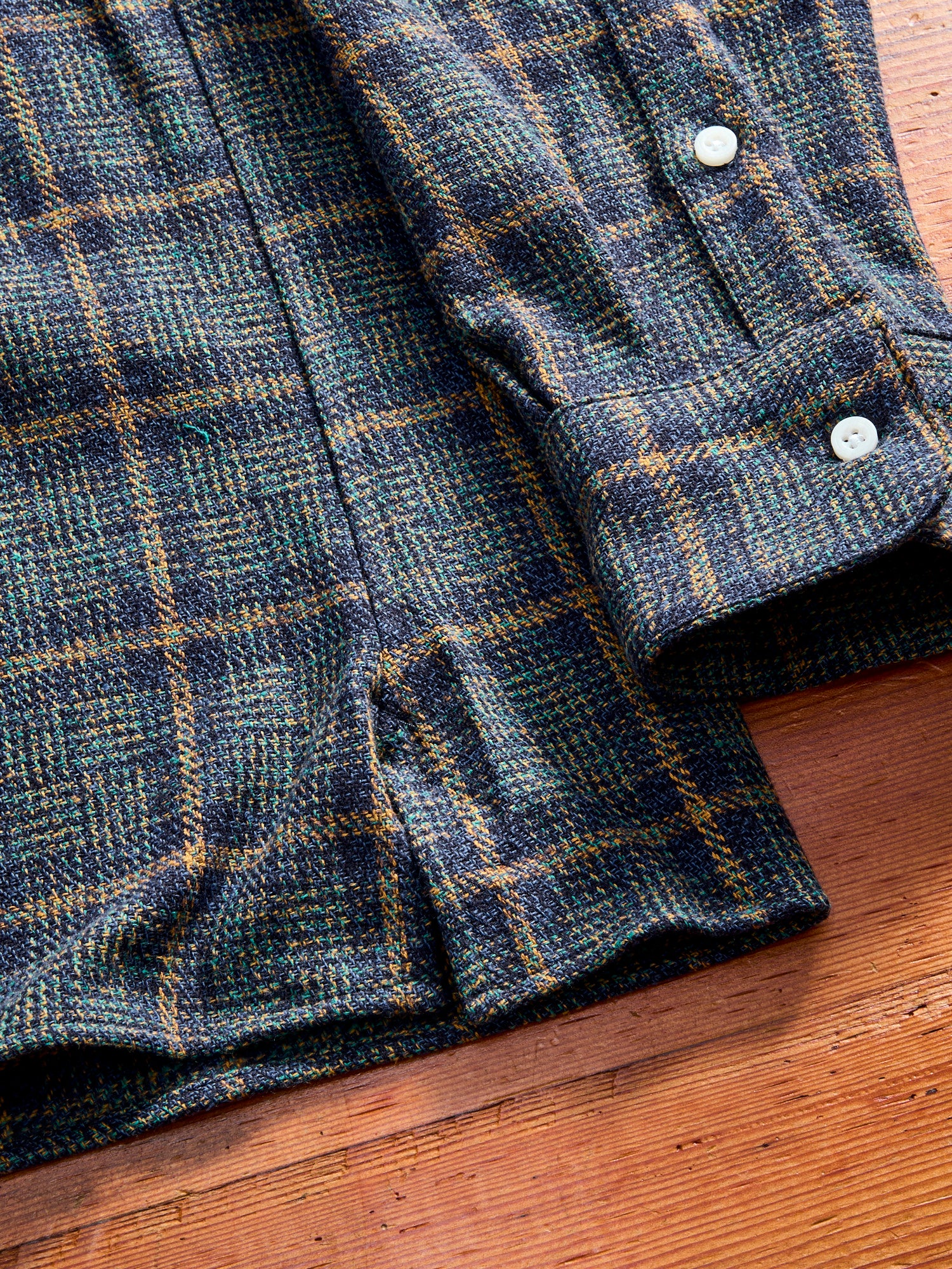Cotton Tweed Camp Shirt in Blue - Image 10
