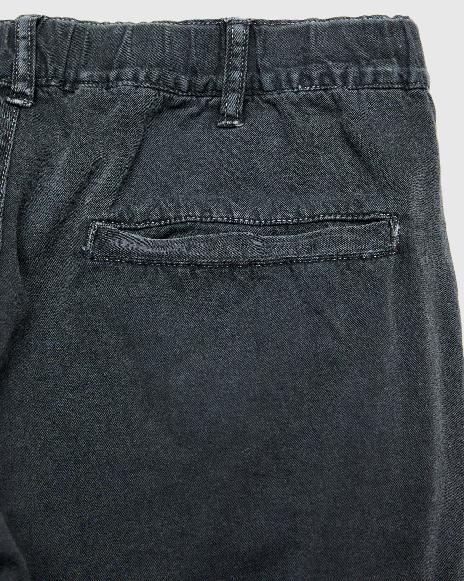 Cotton Twill Easy Pants in Washed Black - Image 3