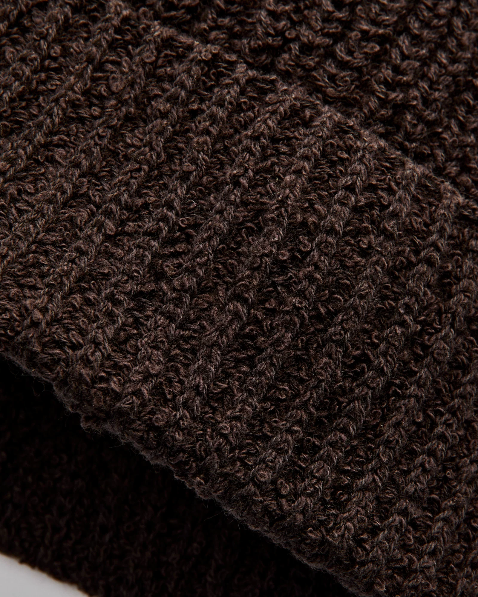 Cotton Watch Cap in Bark Boucle - Image 2