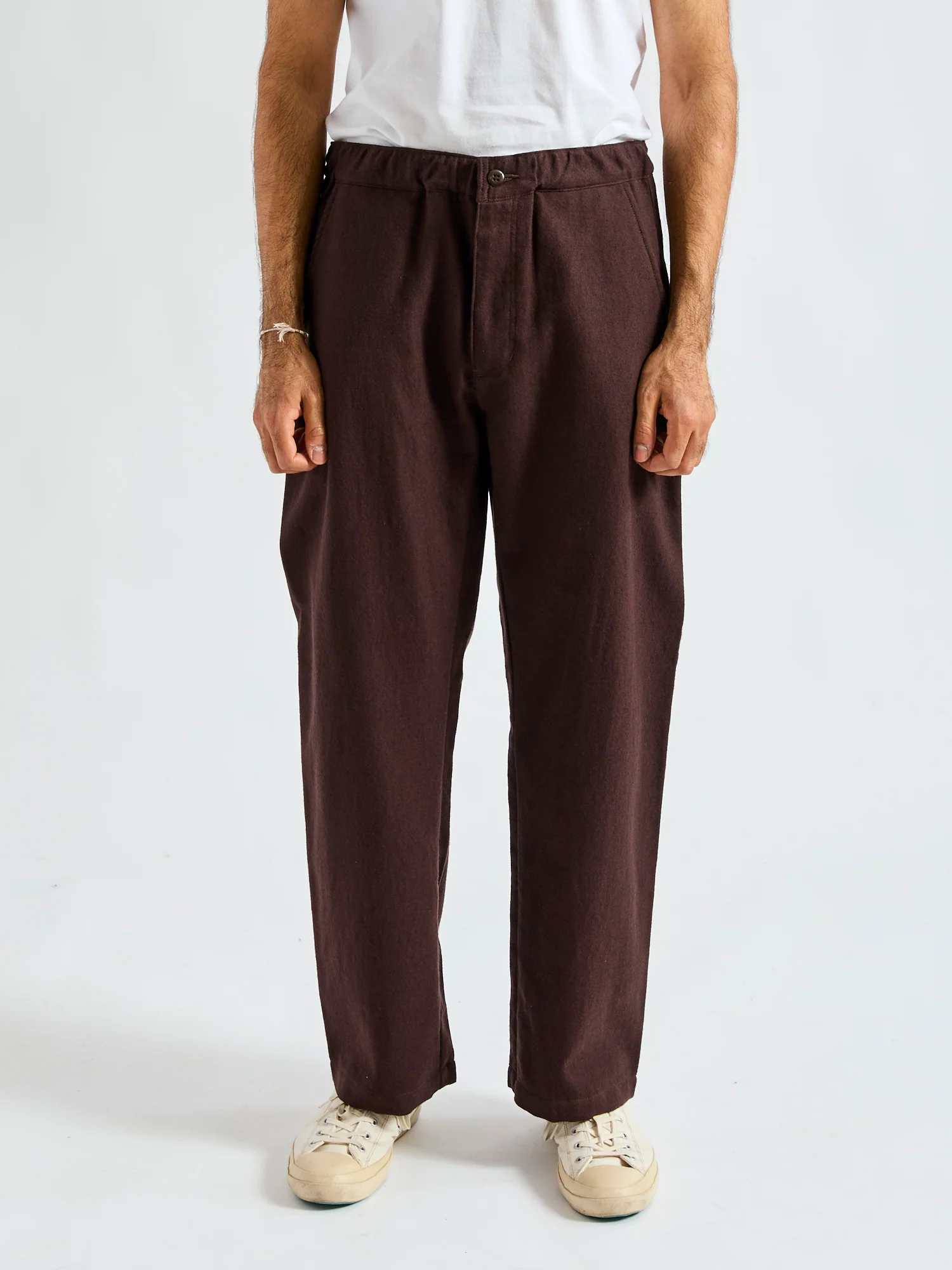 Cotton Wool Easy Pants in Brown - Image 2