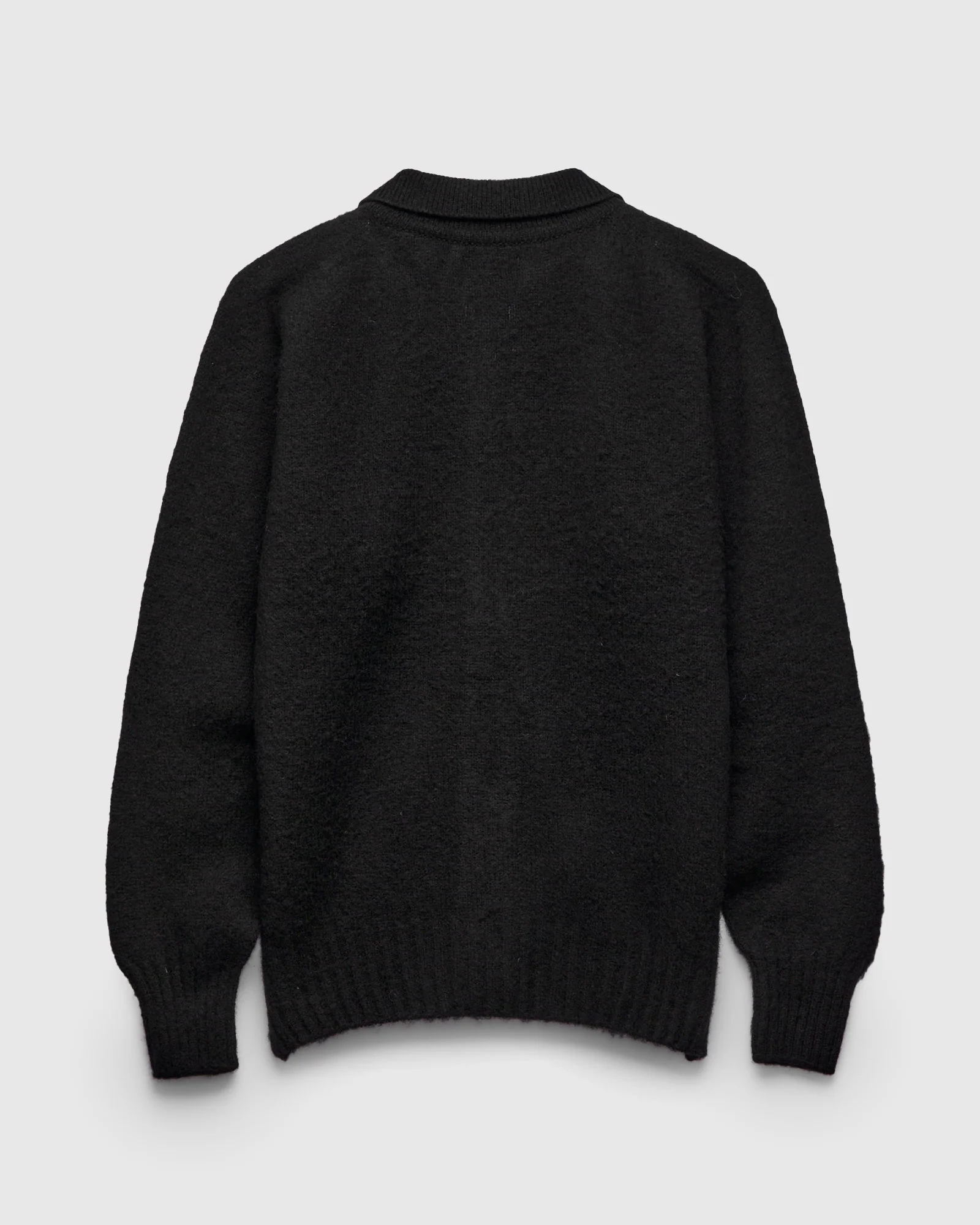 "Creatures of the Howlin' Moon" Wool Knit Cardigan in Black - Image 3