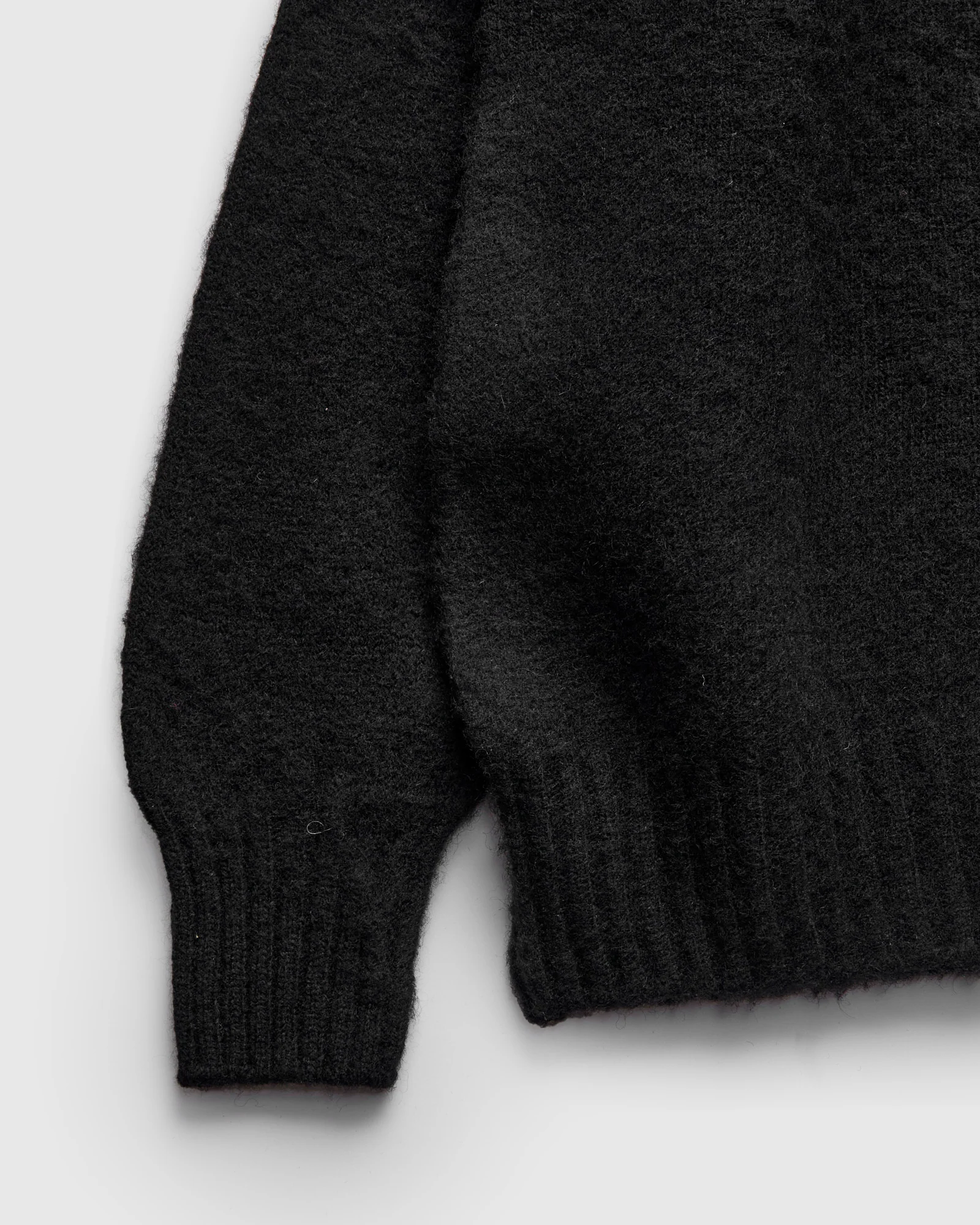 "Creatures of the Howlin' Moon" Wool Knit Cardigan in Black - Image 6