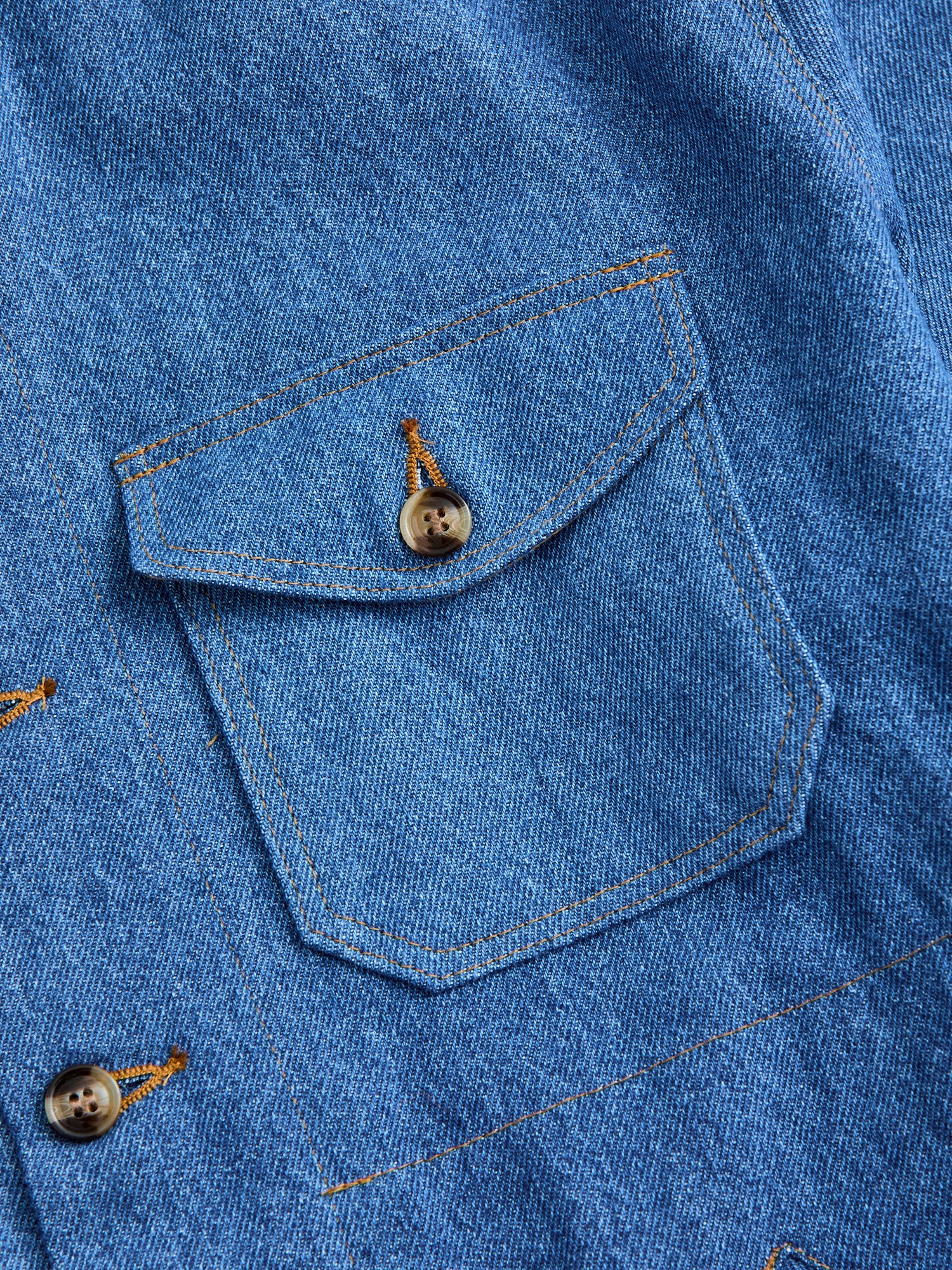 Crissman Denim Overshirt in Sky Blue - Image 4