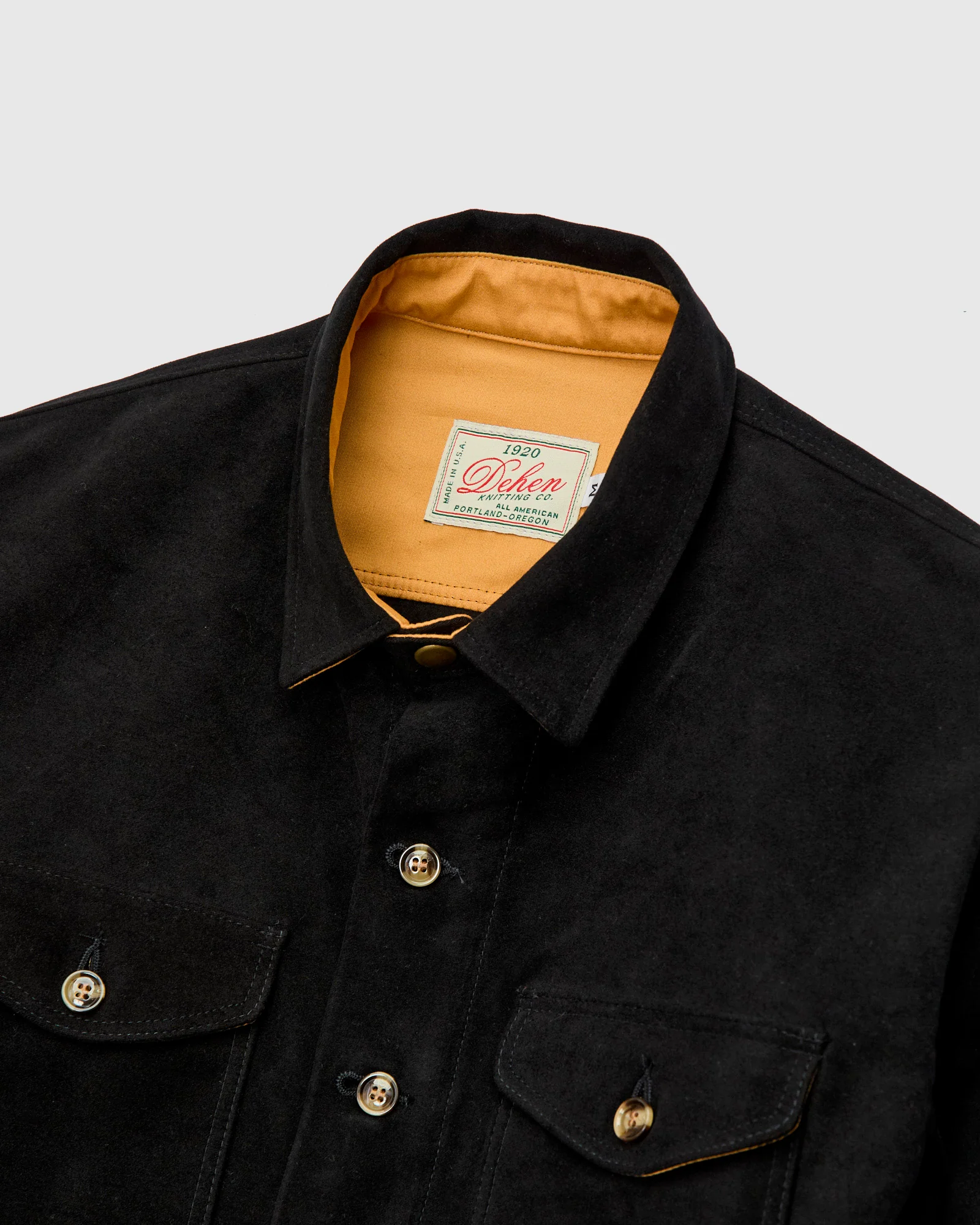 Crissman Overshirt in Black Moleskin - Image 3