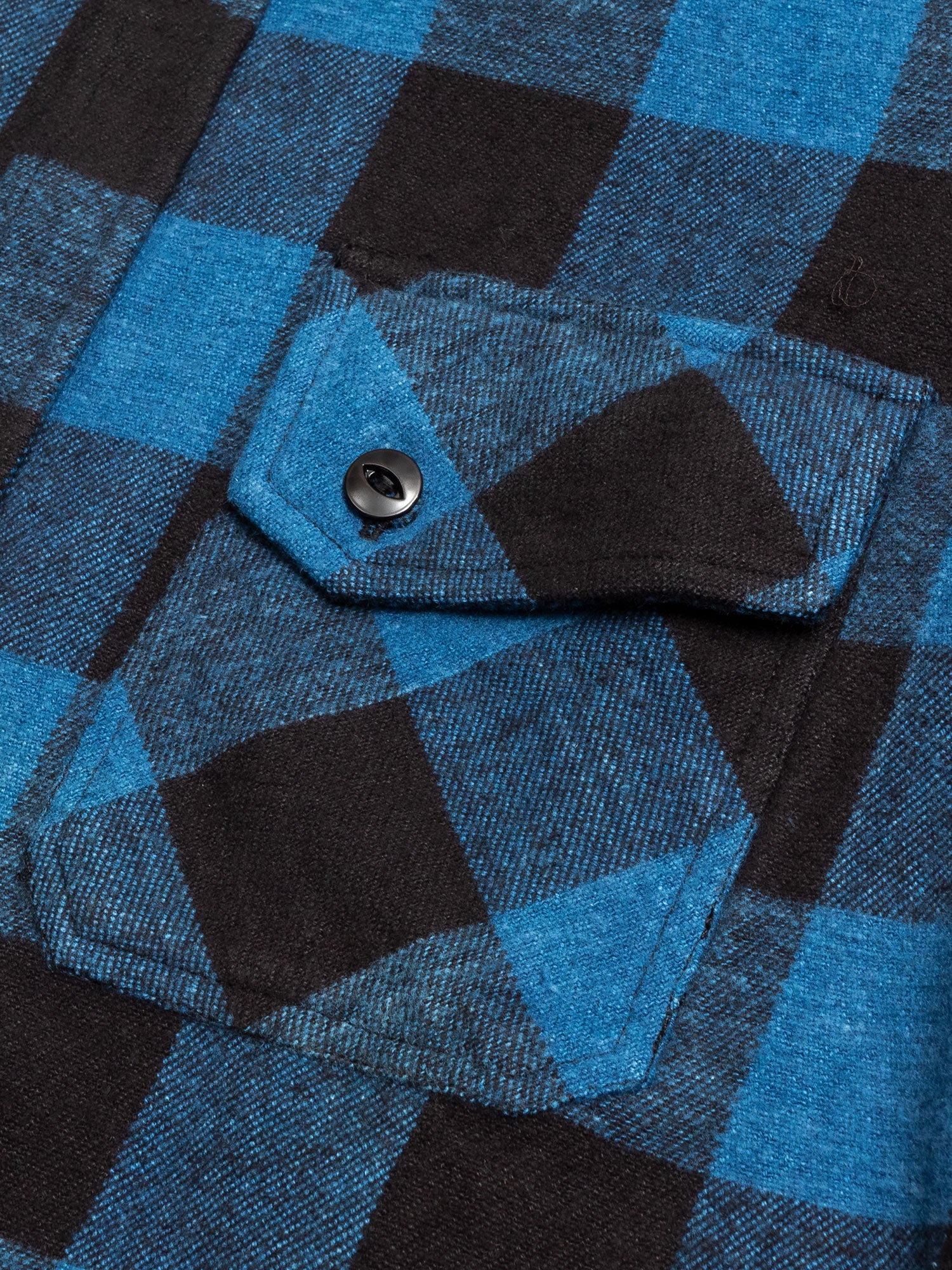 Crosscut Flannel in Indigo Buffalo Plaid - Image 4
