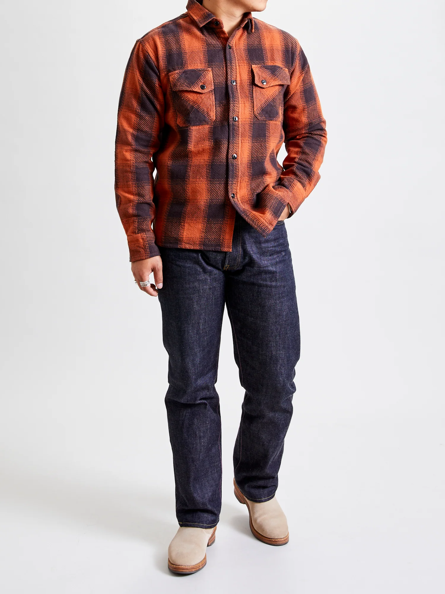 Crosscut Flannel in Rust Twill - Image 9
