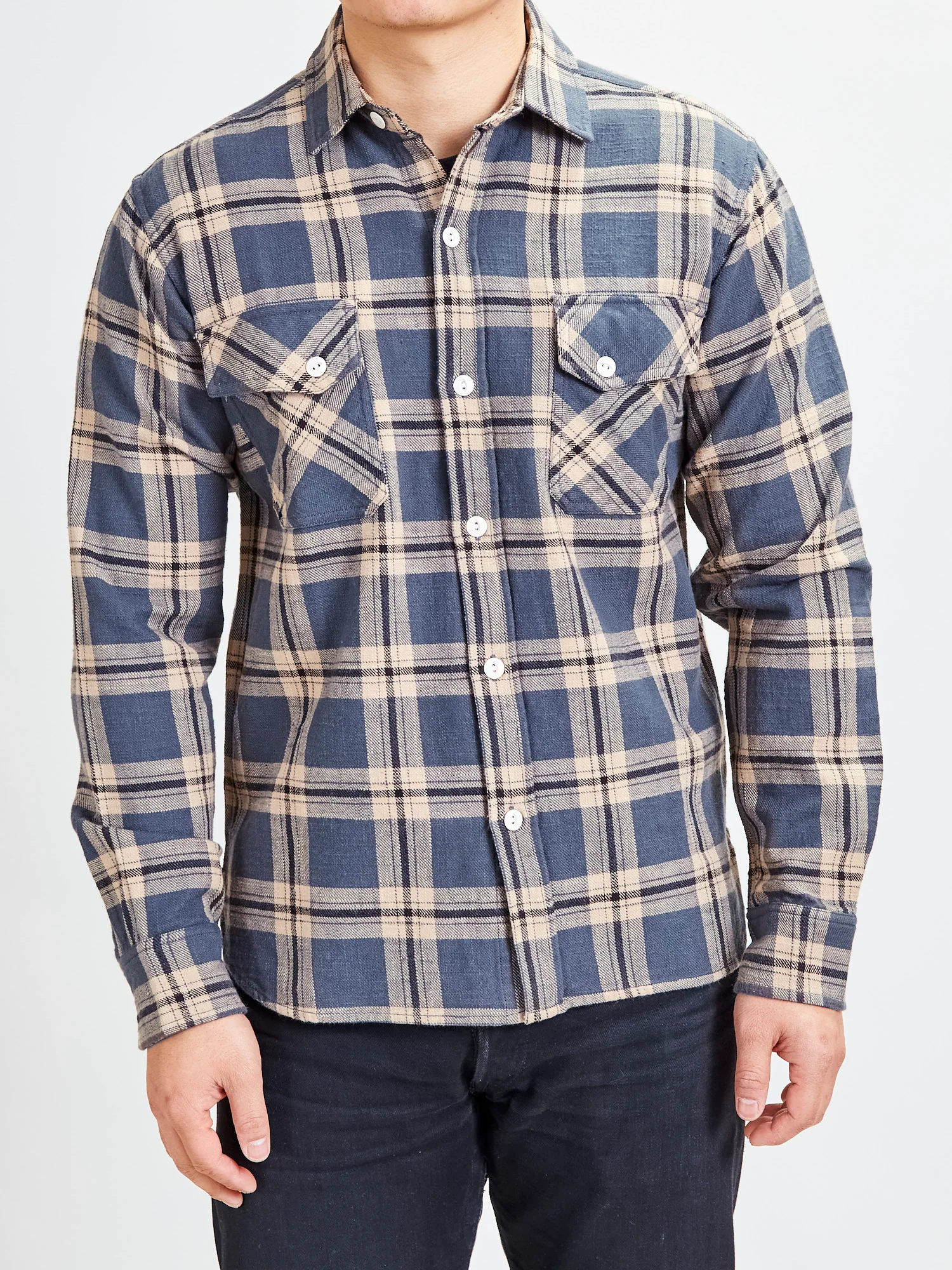 Crosscut Flannel in Slate - Image 2
