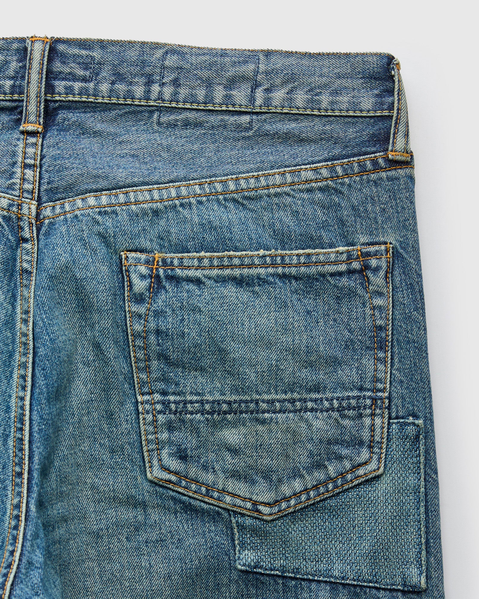 MG127 Boro Repair Selvedge Denim - Classic Straight Fit - Image 3