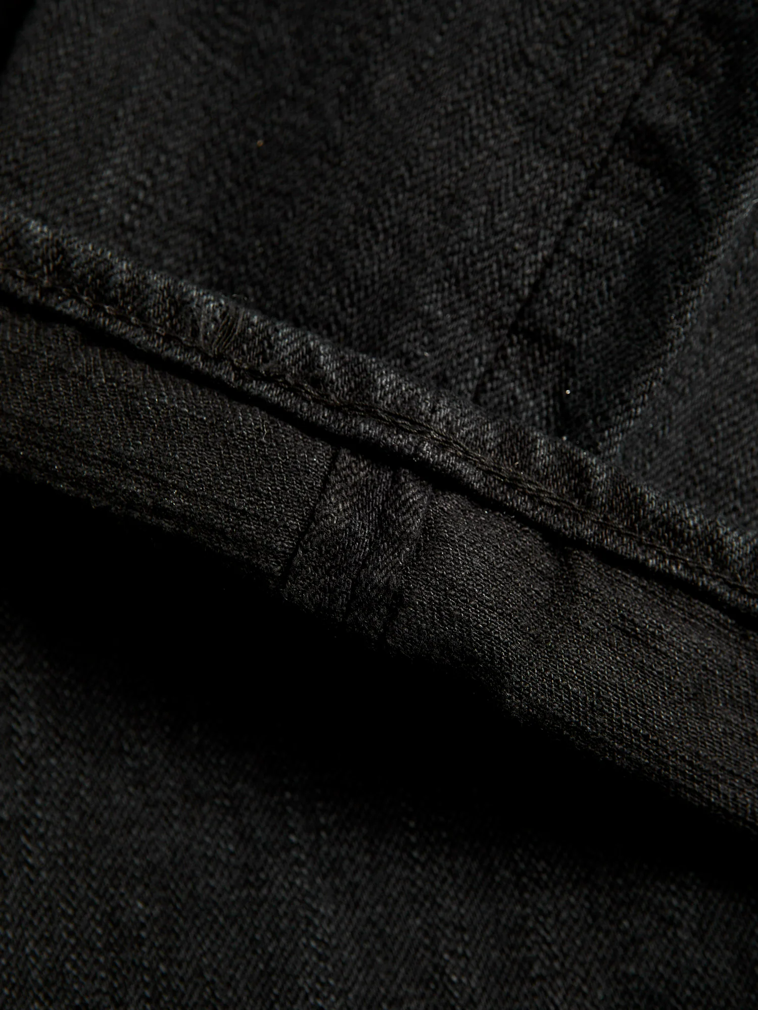 D1864S "Kurozome" 14oz Deep Black Selvedge Denim - Relaxed Tapered Fit - Image 13