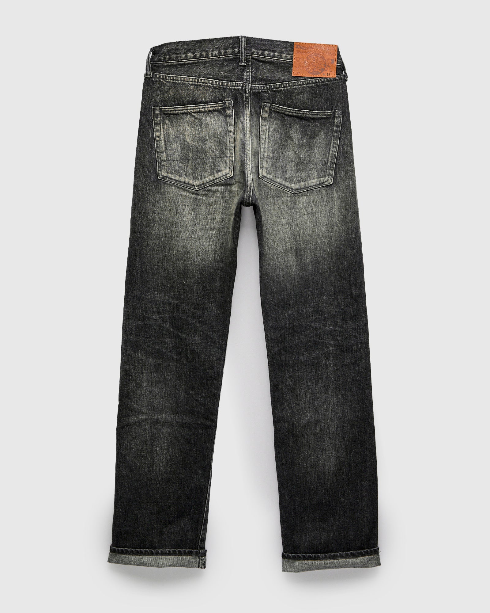 D1891UBS 13oz Washed Black Selvedge Denim - Regular Straight Fit - Image 2