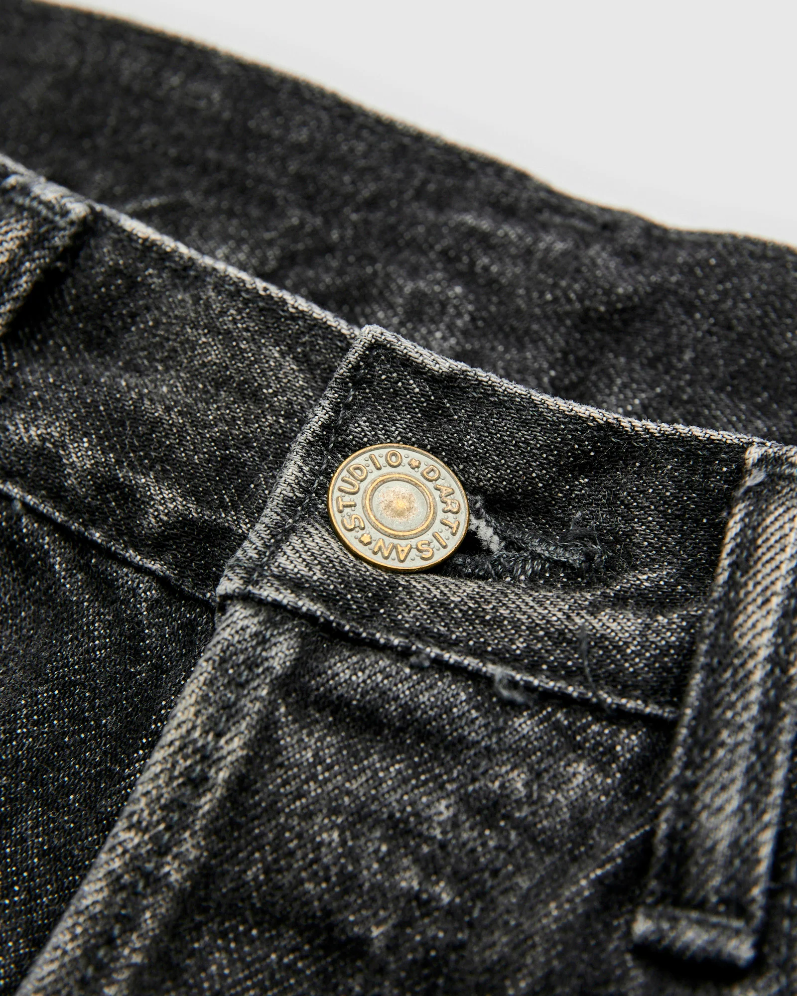 D1891UBS 13oz Washed Black Selvedge Denim - Regular Straight Fit - Image 5