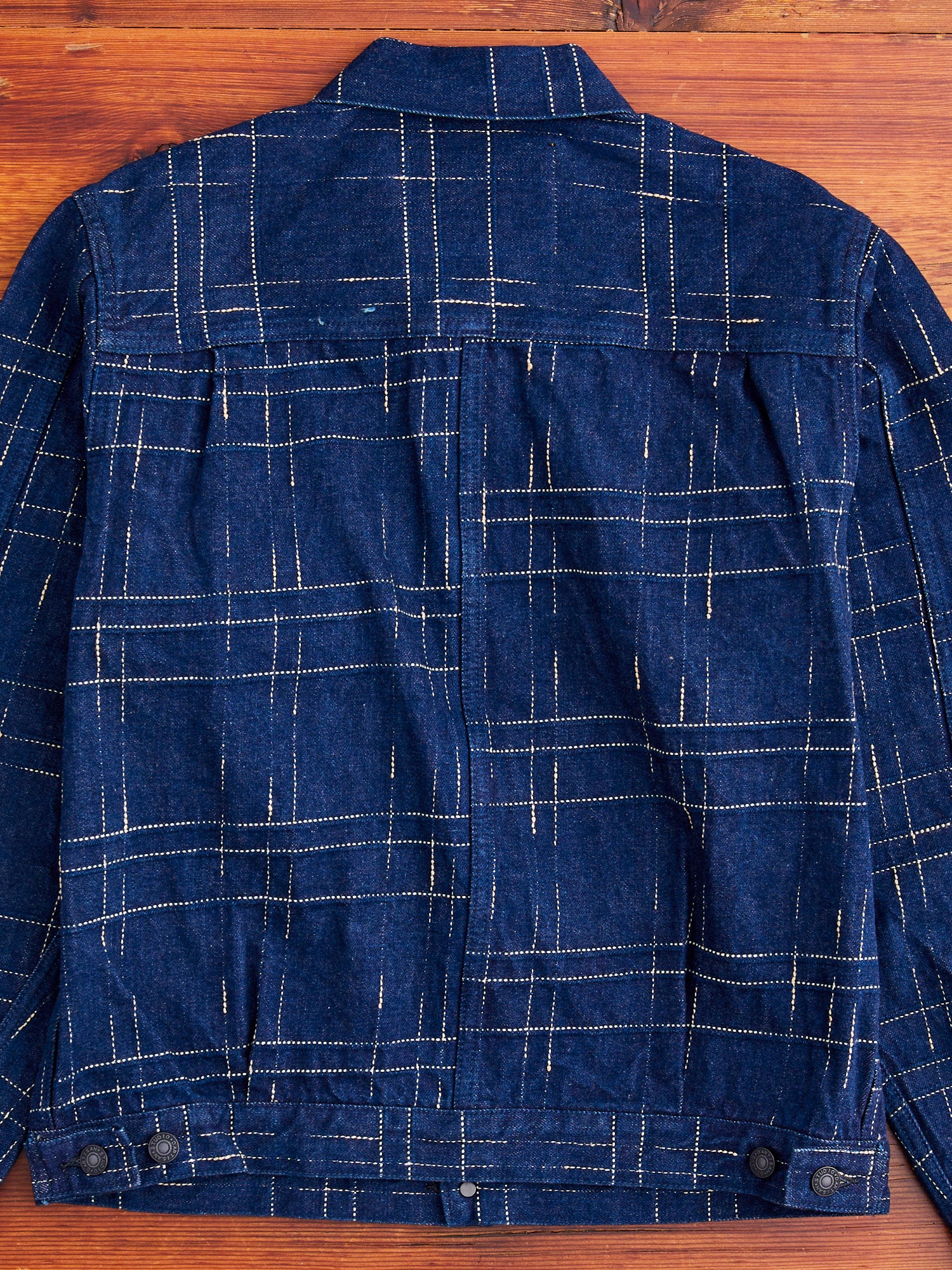 D4574 "Midare Kasuri" 14oz Selvedge Type-2 Jacket in Indigo - Image 6