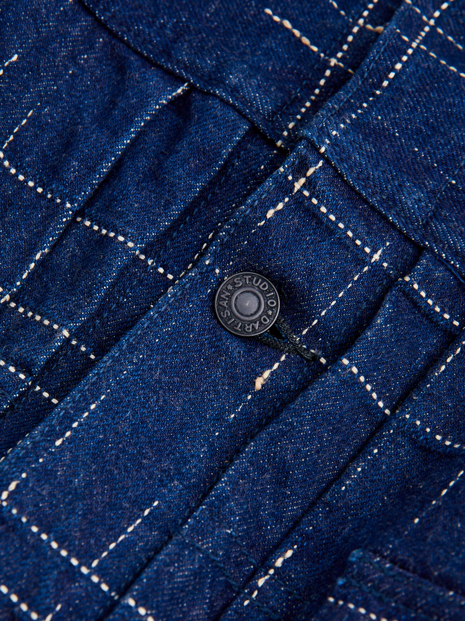 D4574 "Midare Kasuri" 14oz Selvedge Type-2 Jacket in Indigo - Image 8