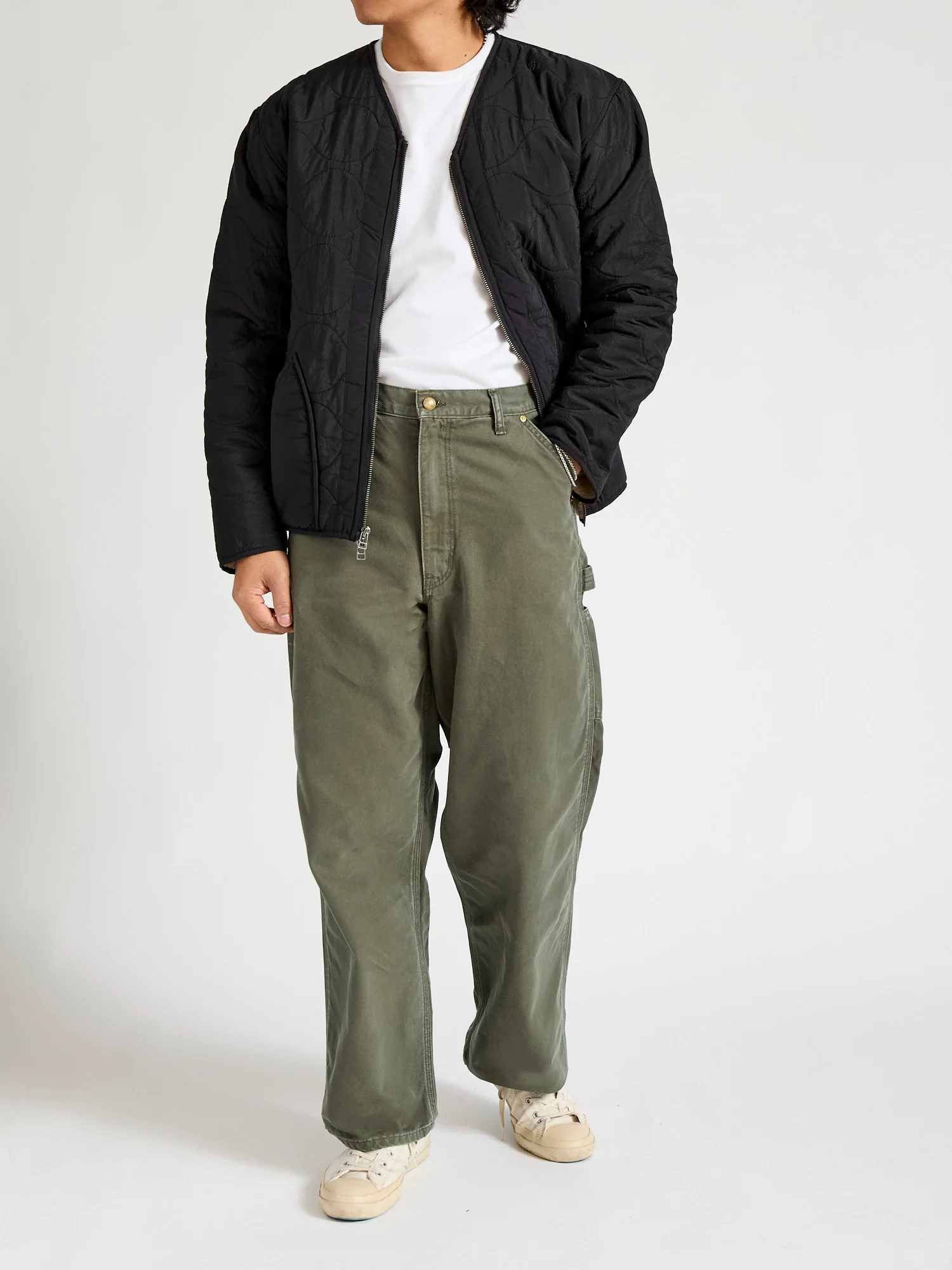 Dad's Fit Painter Pants in Army Green - Image 13