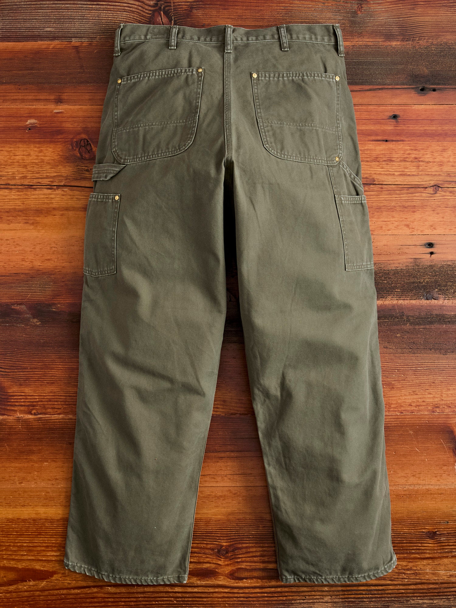 Dad's Fit Painter Pants in Army Green - Image 3