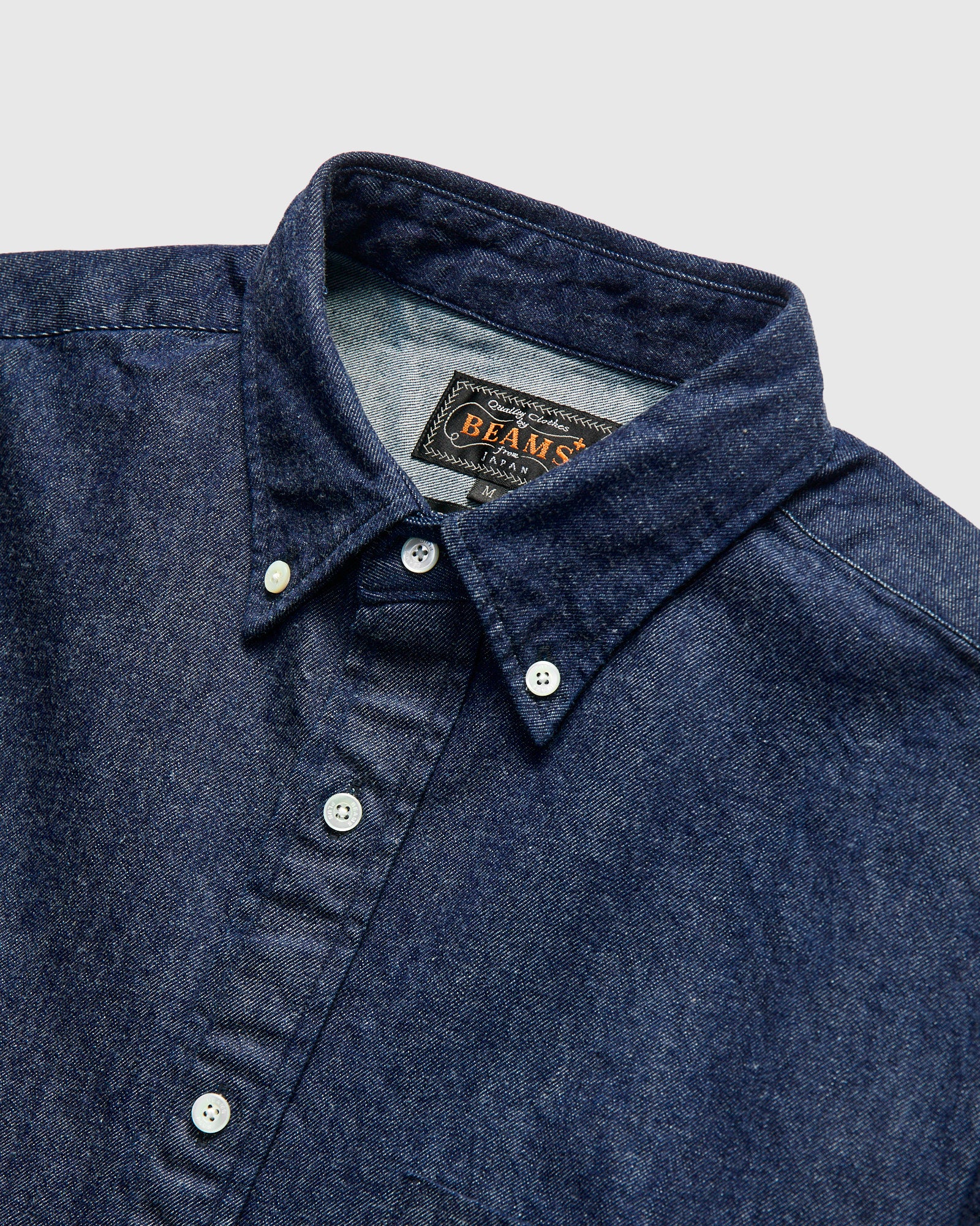 Denim Button-Down Shirt in Indigo - Image 3