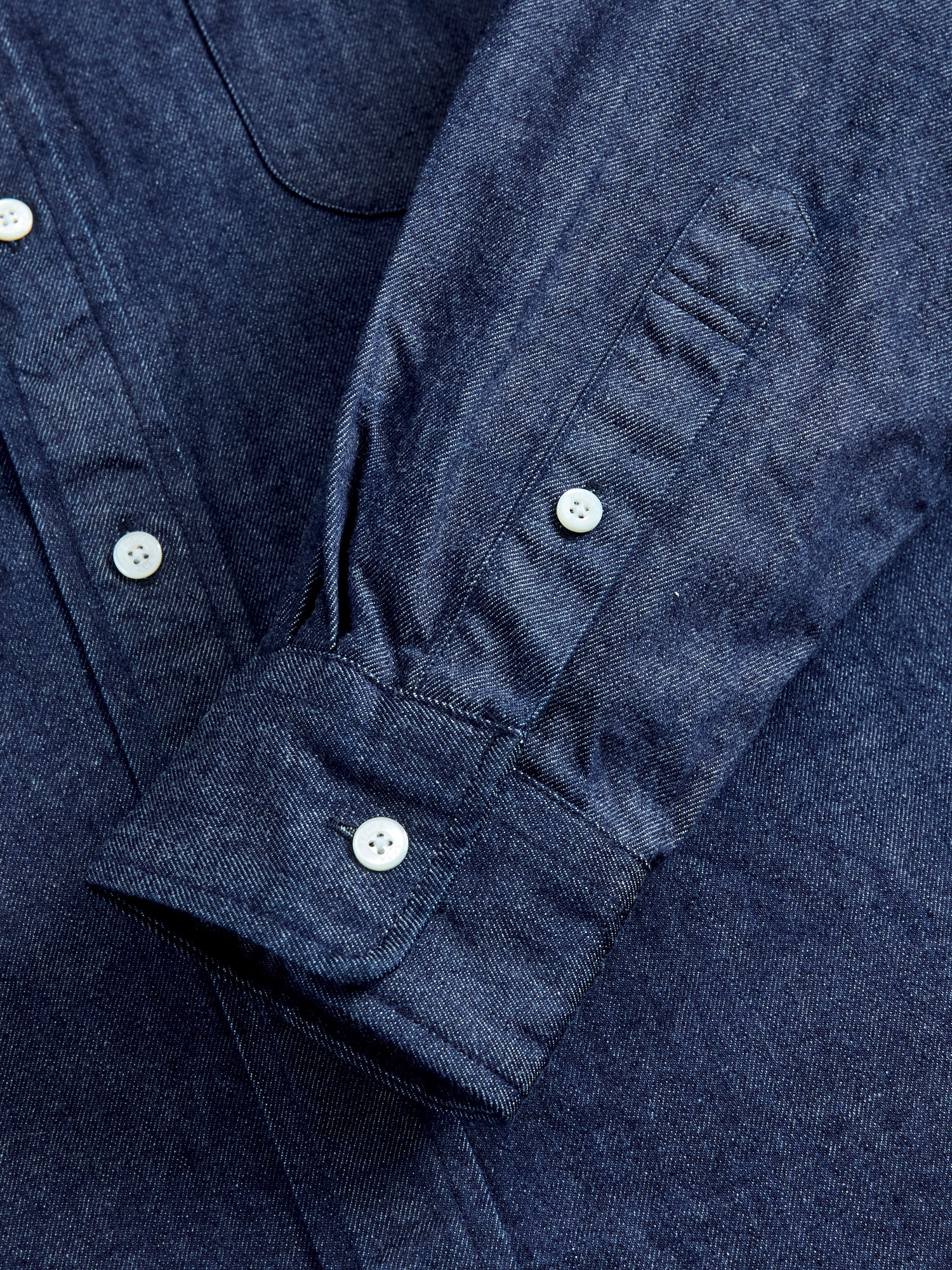Denim Button-Down Shirt in Indigo - Image 5