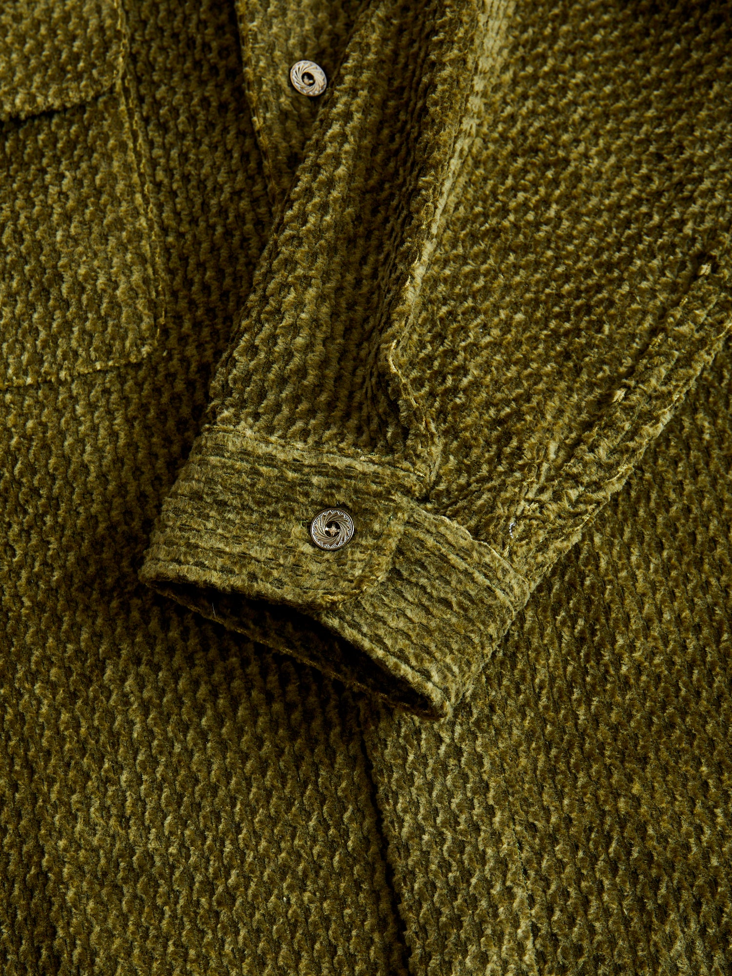 Dobby Corduroy Webster Shirt in Green - Image 6
