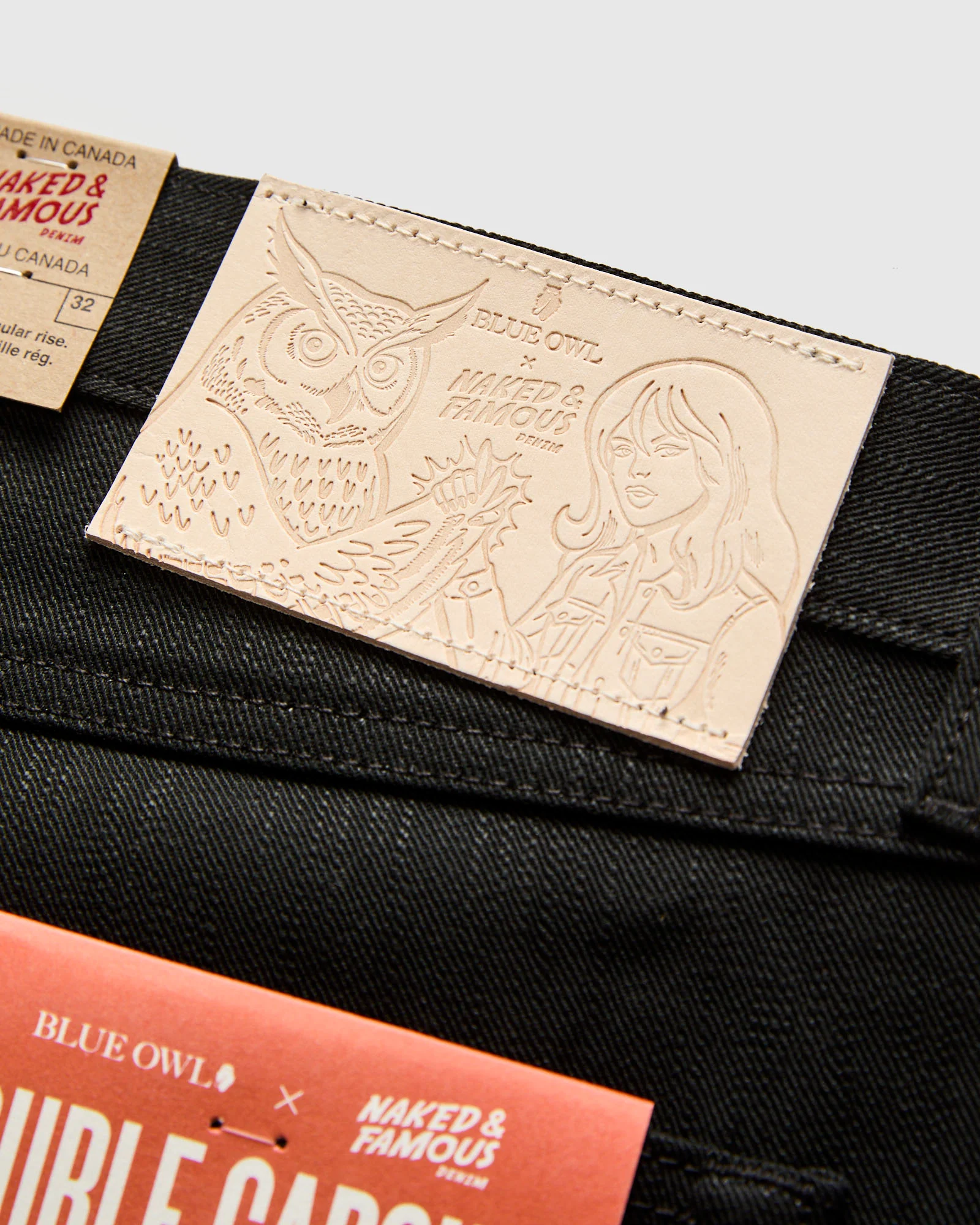 "Double Capsule Collection" 13.75oz Double Black Slub Selvedge Denim - Strong Guy Fit - Image 5