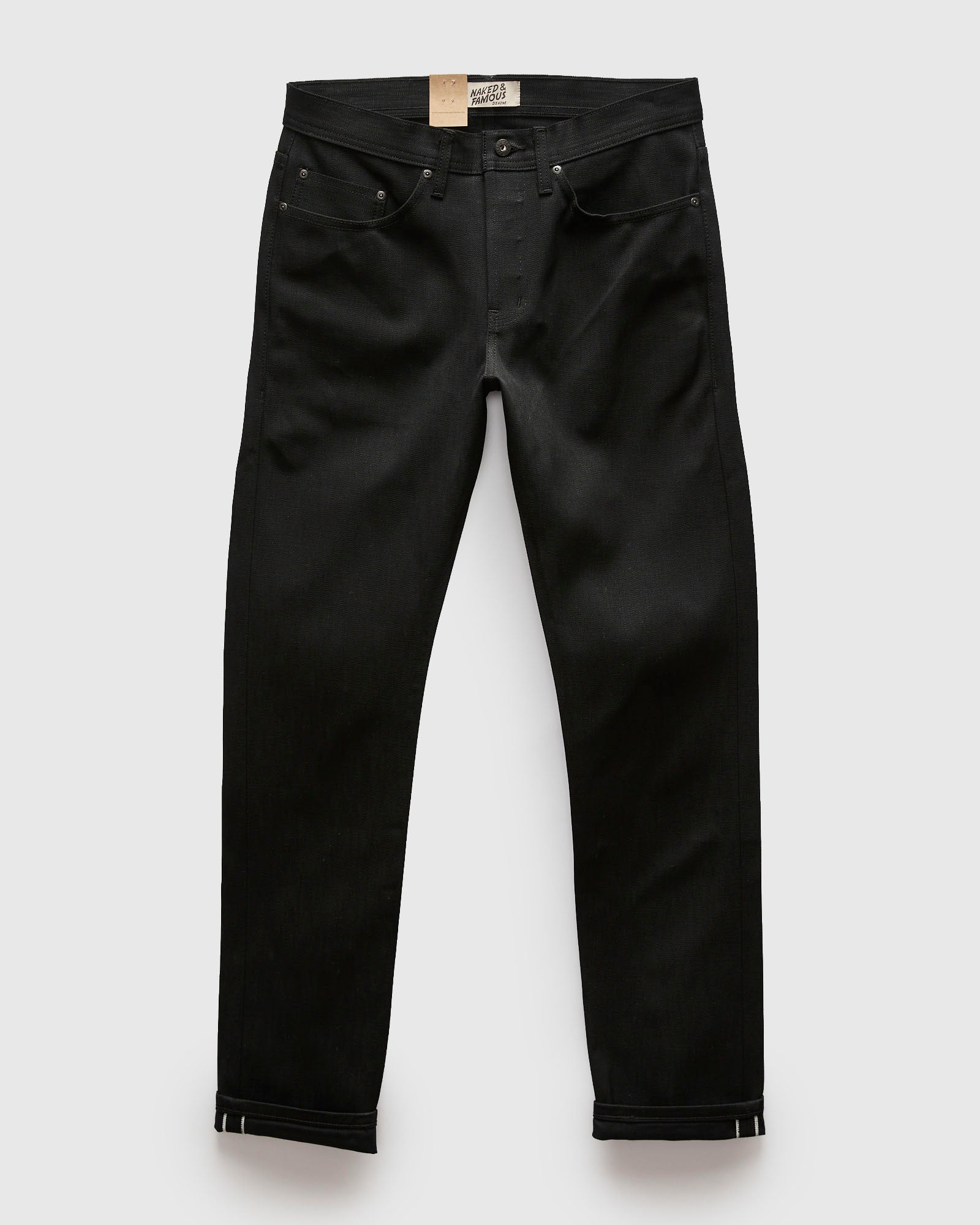 "Double Capsule Collection" 13.75oz Double Black Slub Selvedge Denim - Weird Guy Fit - Image 2