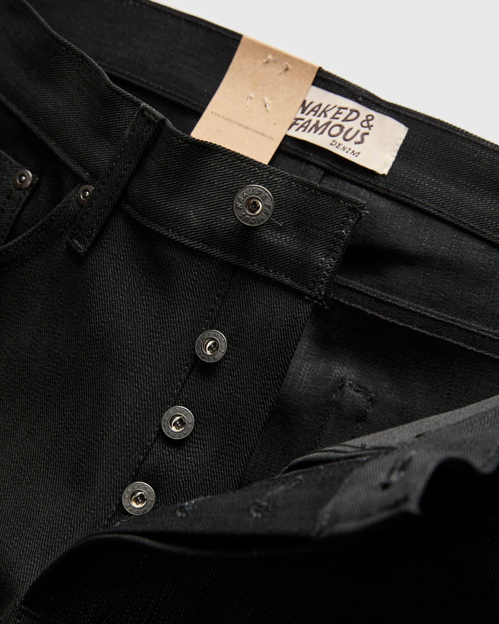 "Double Capsule Collection" 13.75oz Double Black Slub Selvedge Denim - Weird Guy Fit - Image 8