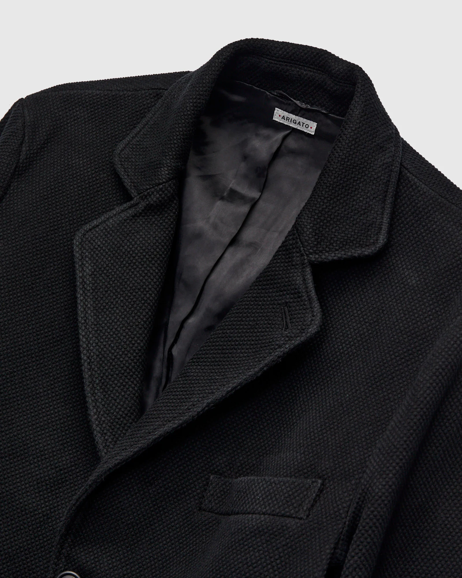Double Cloth Sashiko Tailored Jacket in Black - Image 4