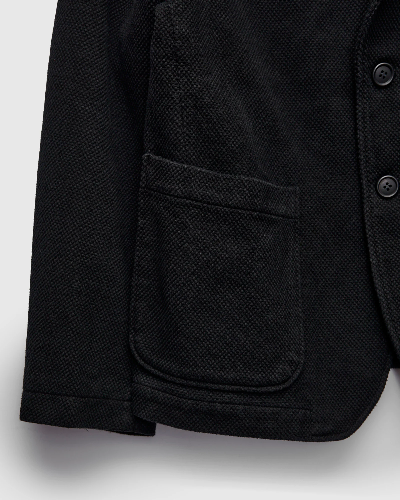 Double Cloth Sashiko Tailored Jacket in Black - Image 6