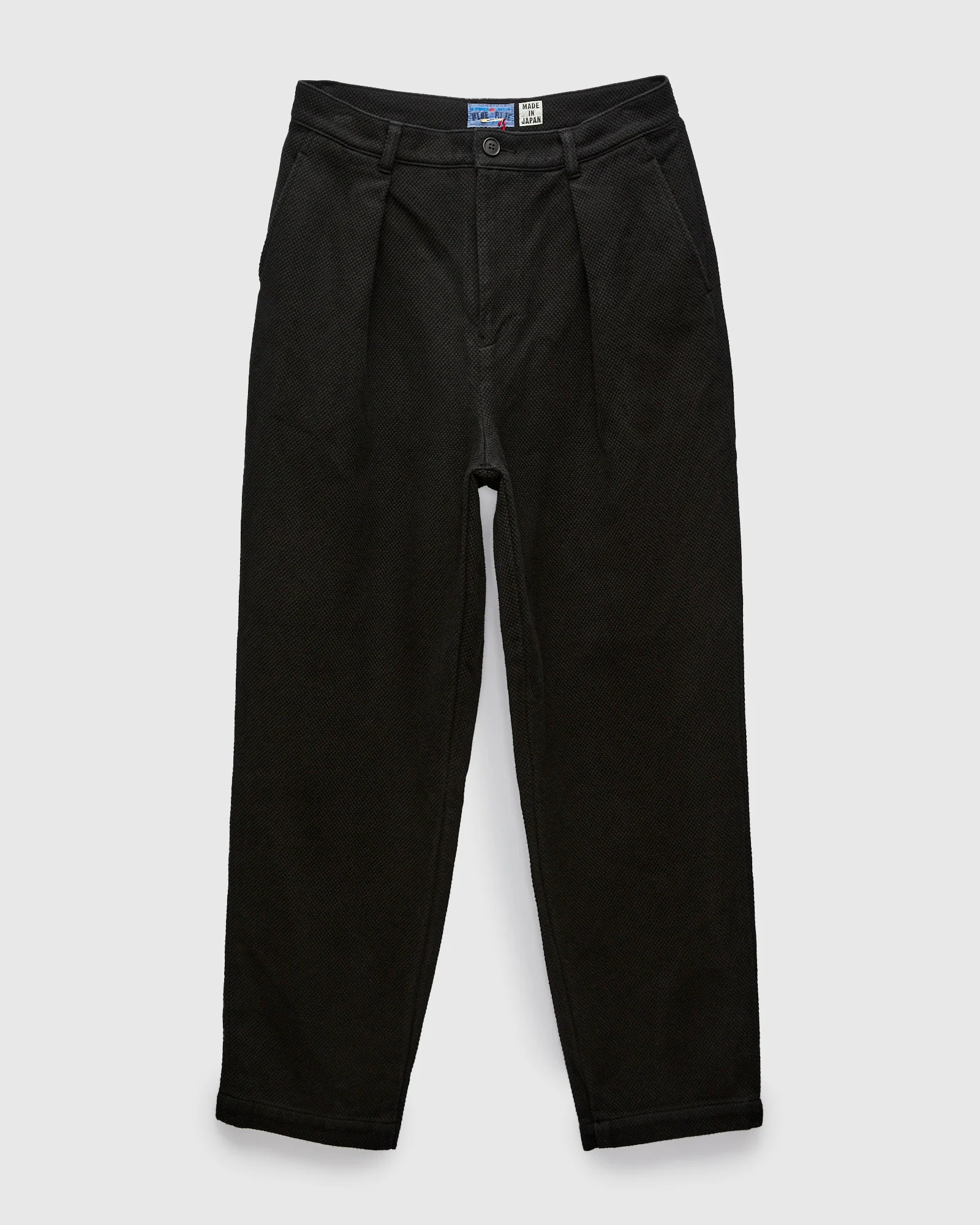 Double Cloth Sashiko Trousers in Black